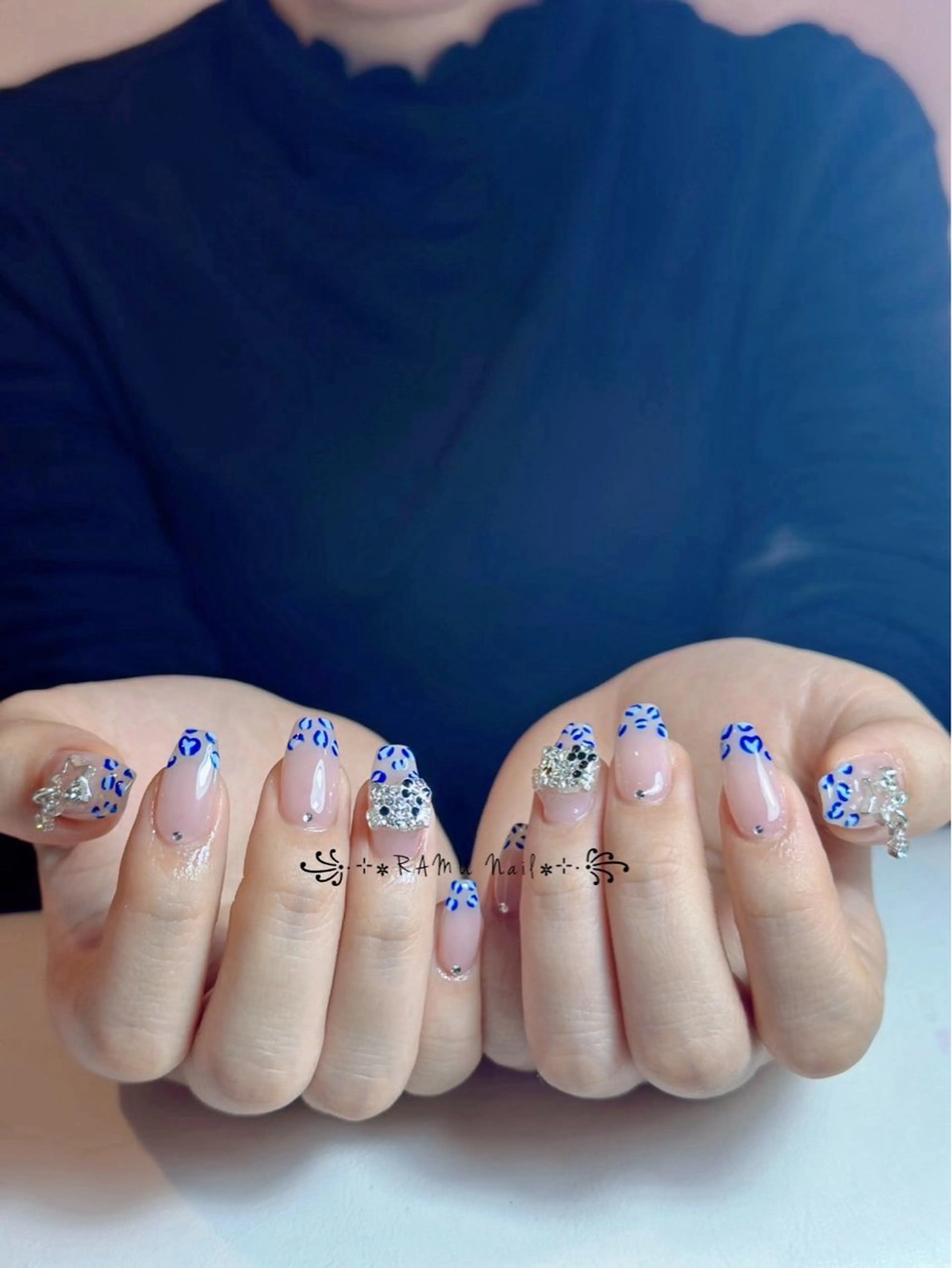 ネイル キラキラネイル マグネットネイル ミラーネイル ピンク 春ネイル ハンドネイル RAMU Nail 恵比寿店のネイルデザイン