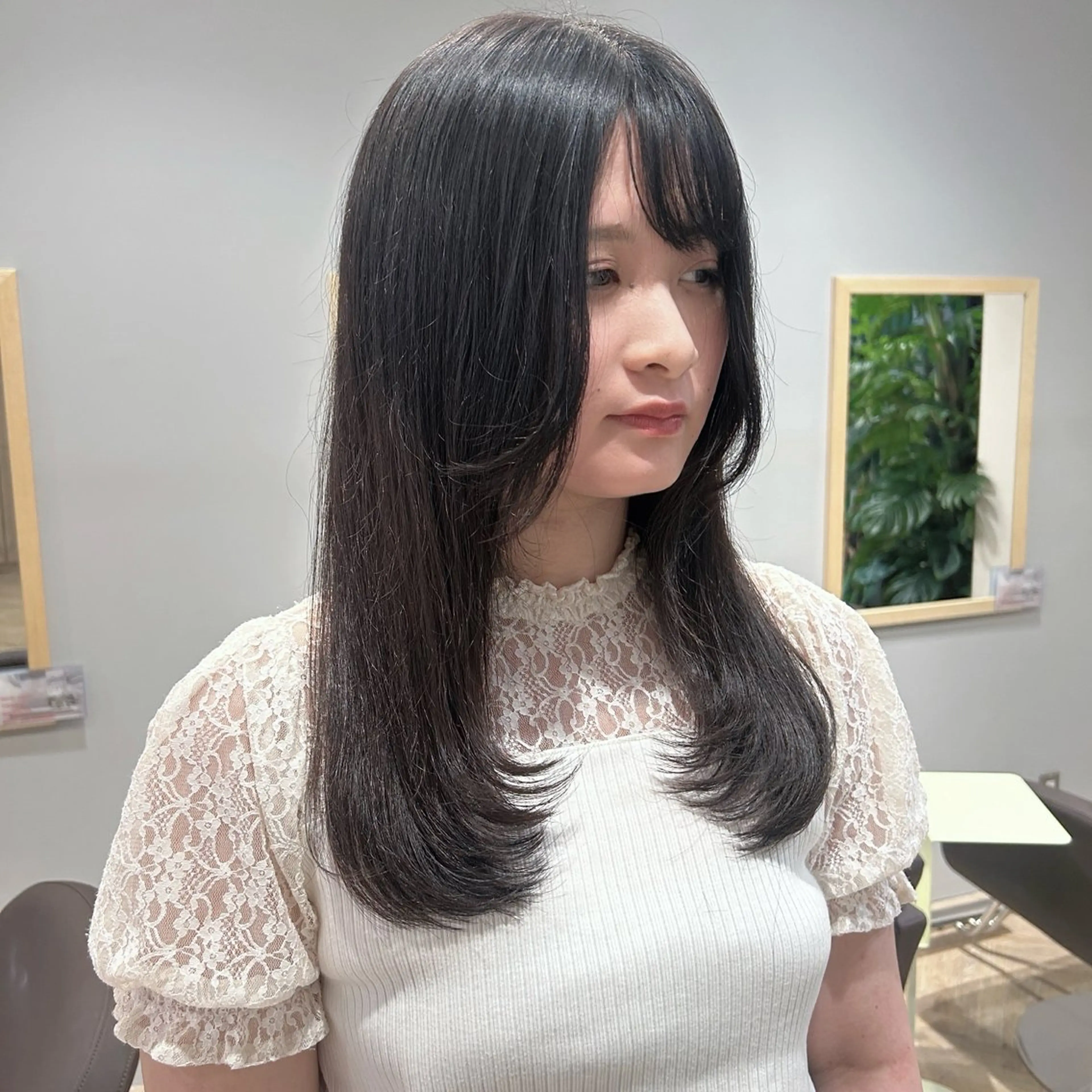 ロング レイヤーカット 丸みボブ/ショート /大山杏奈🌙のヘアスタイル