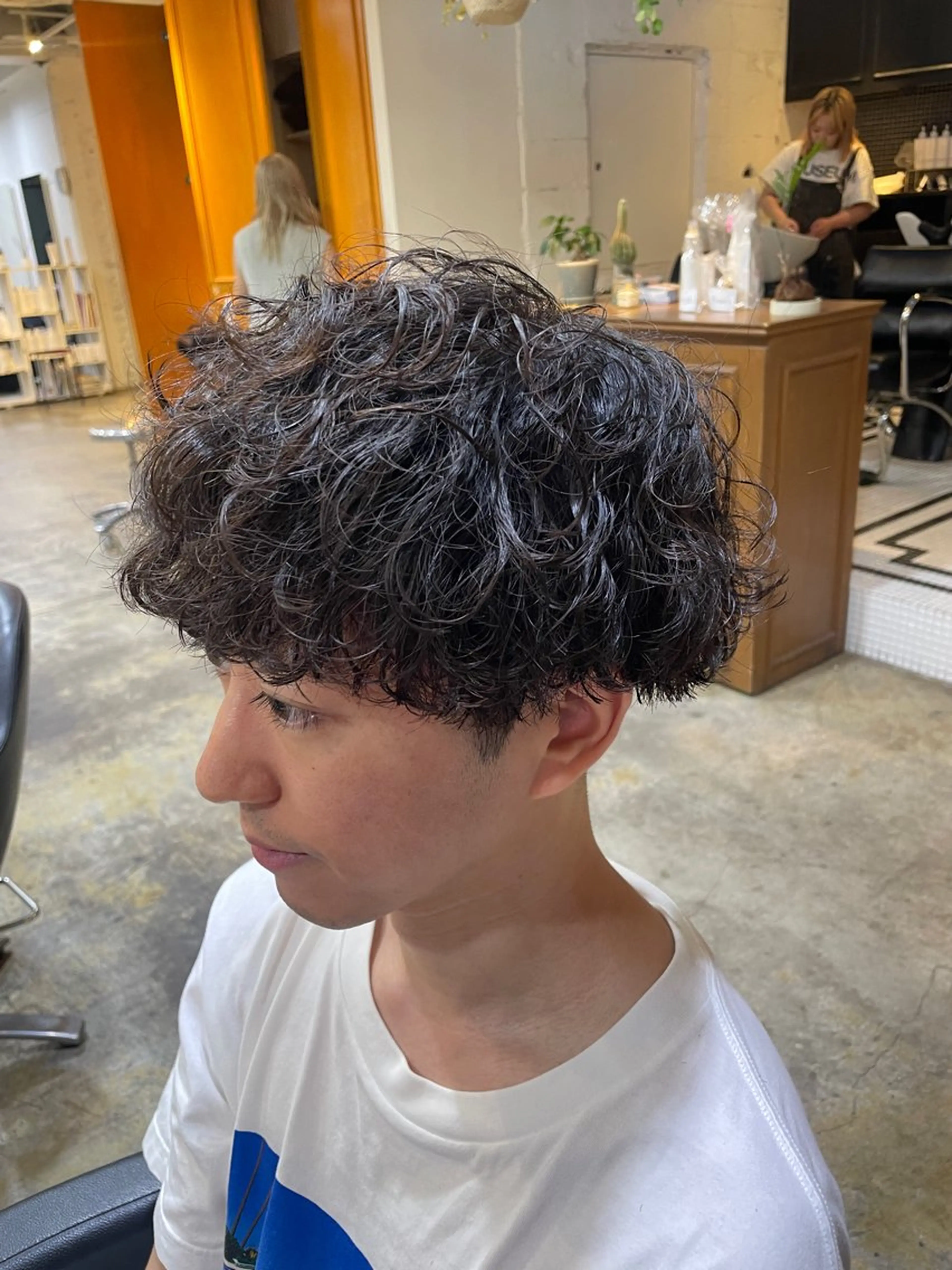 パーマ メンズ 韓国ヘア/wカラー レイヤー/RIN🎀のヘアスタイル