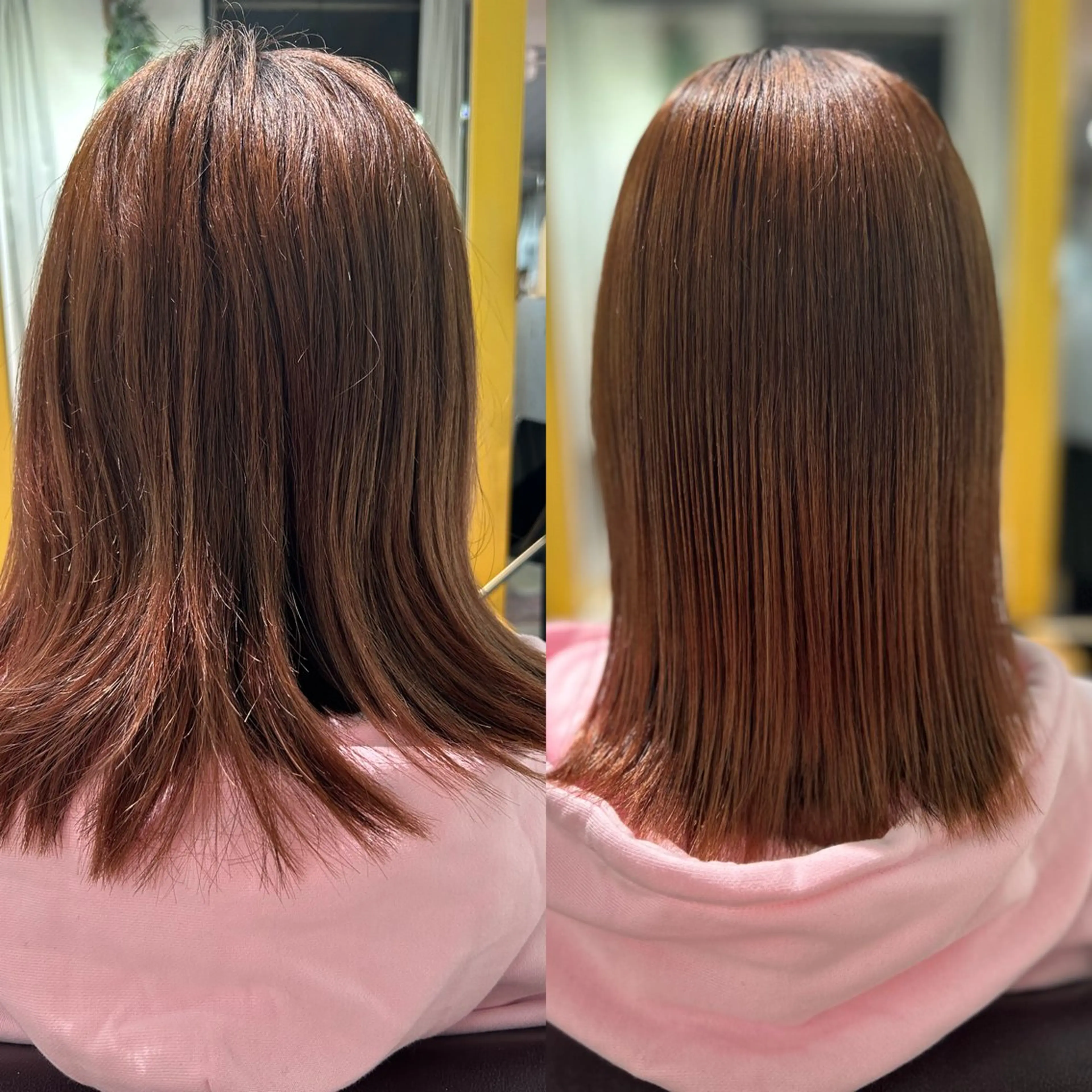 ミディアム カット 縮毛矯正 縮毛矯正／レイヤー／ 🩵mizukiのヘアスタイル