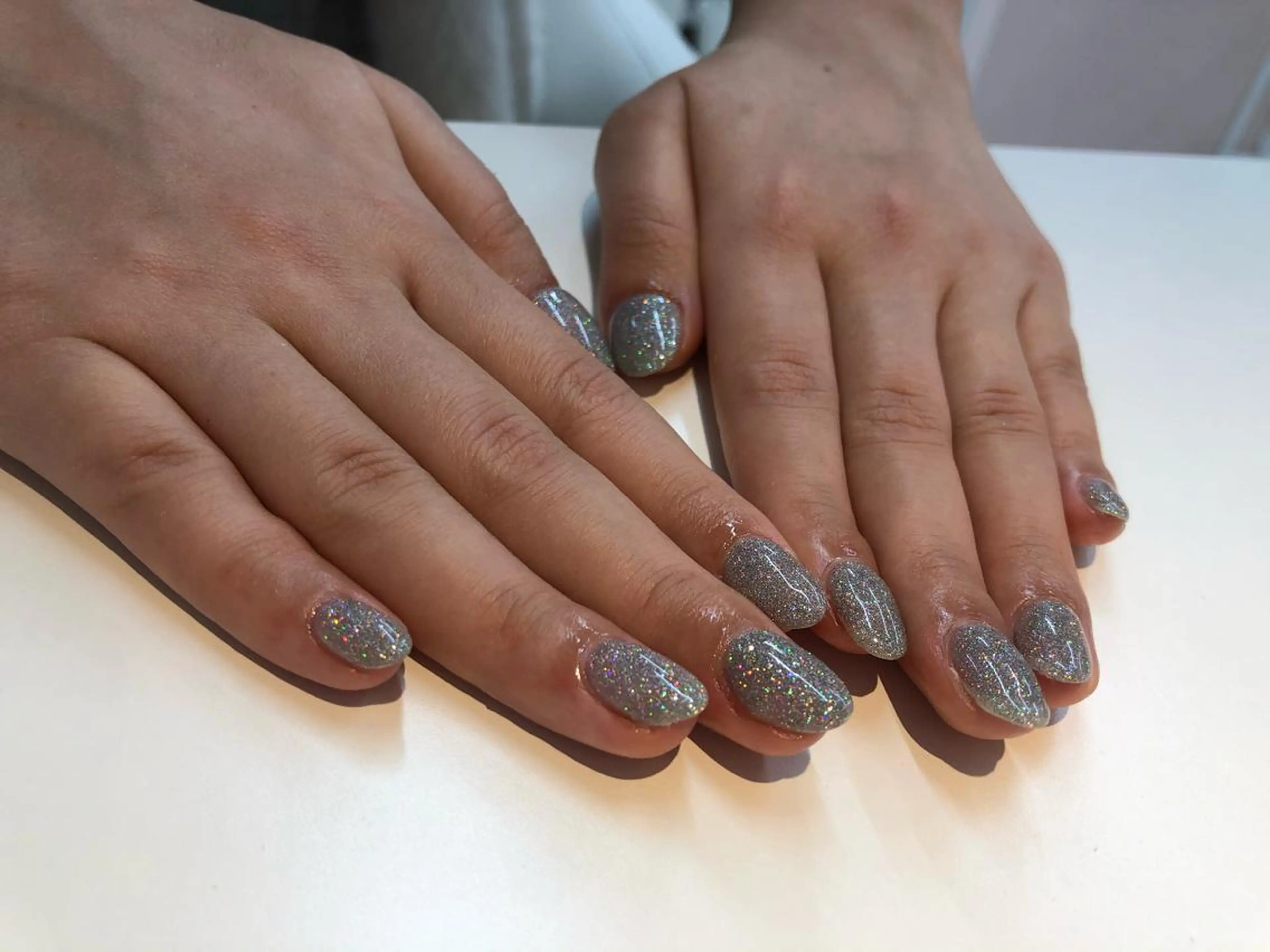 ネイル キラキラネイル ワンカラーネイル 久米 奈津美のネイルデザイン