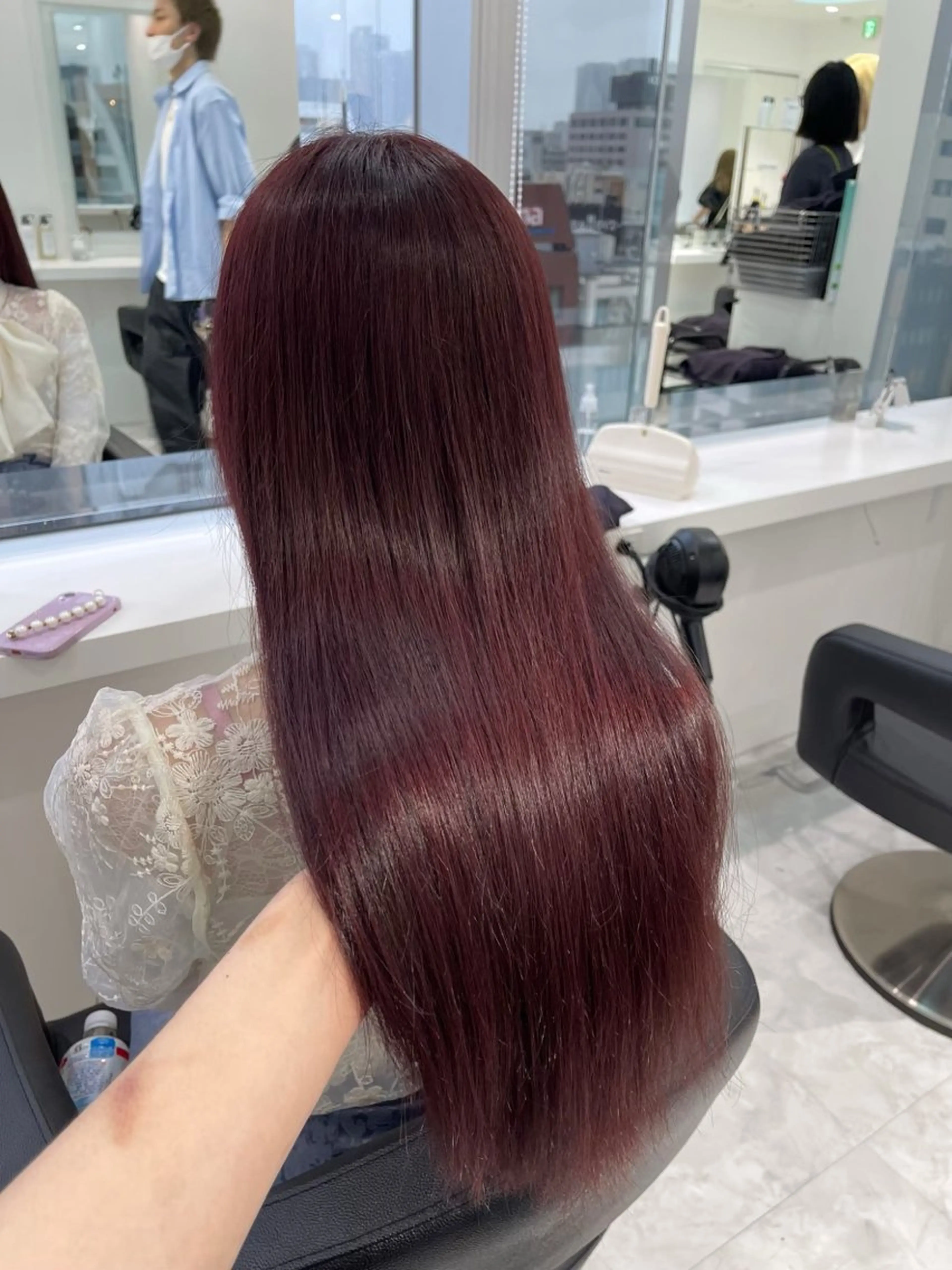 セミロング カラー ヘアアレンジ ブリーチ 透明感カラー ブリーチなしカラー 髪質改善 似合わせカット 🫧モテる💗ダメー ジレスハイトーン🫧のヘアスタイル