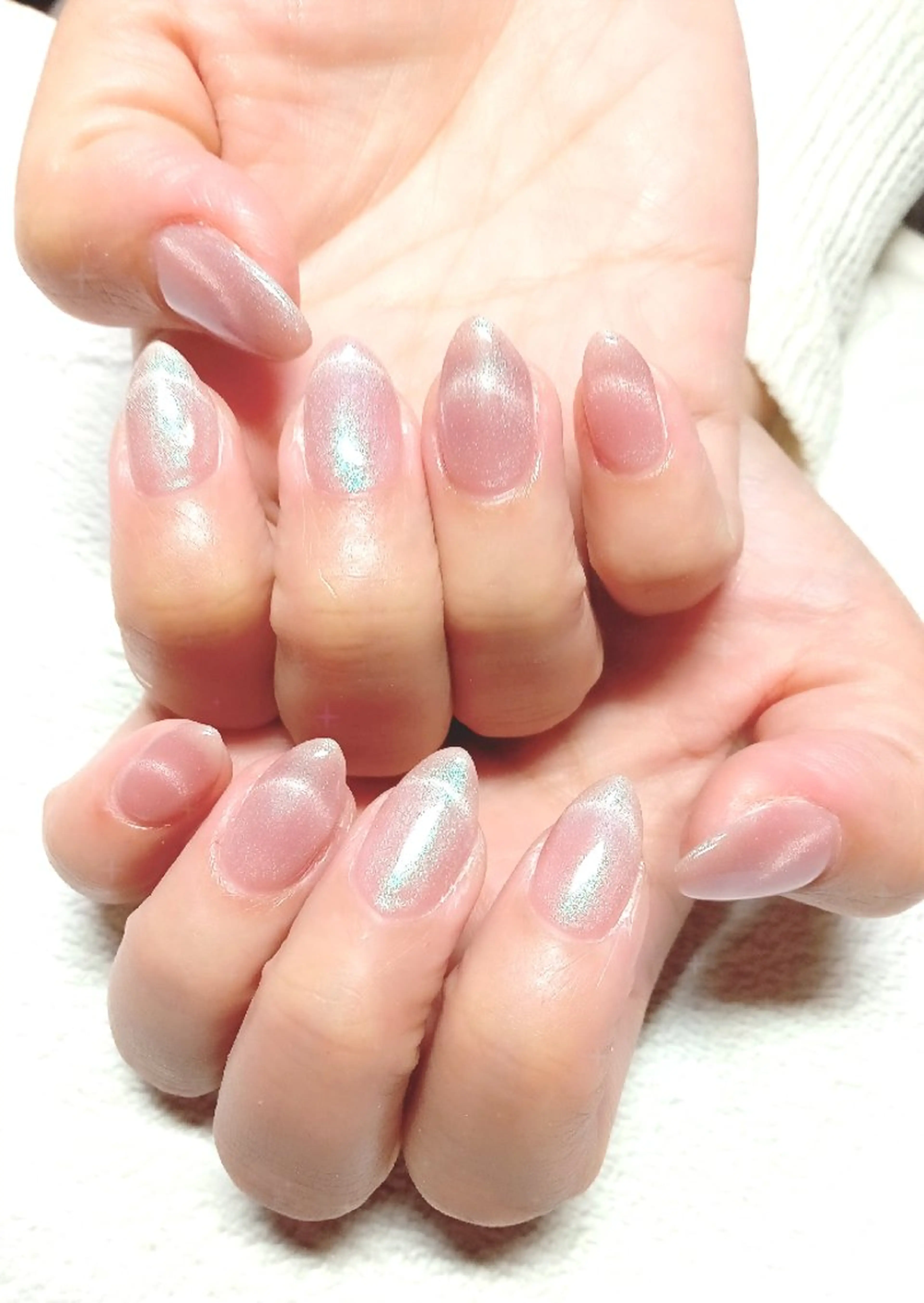 ネイル ハート キラキラネイル マグネットネイル ビー玉ネイル オフィスネイル ハンドネイル flure de neige yukiのネイルデザイン