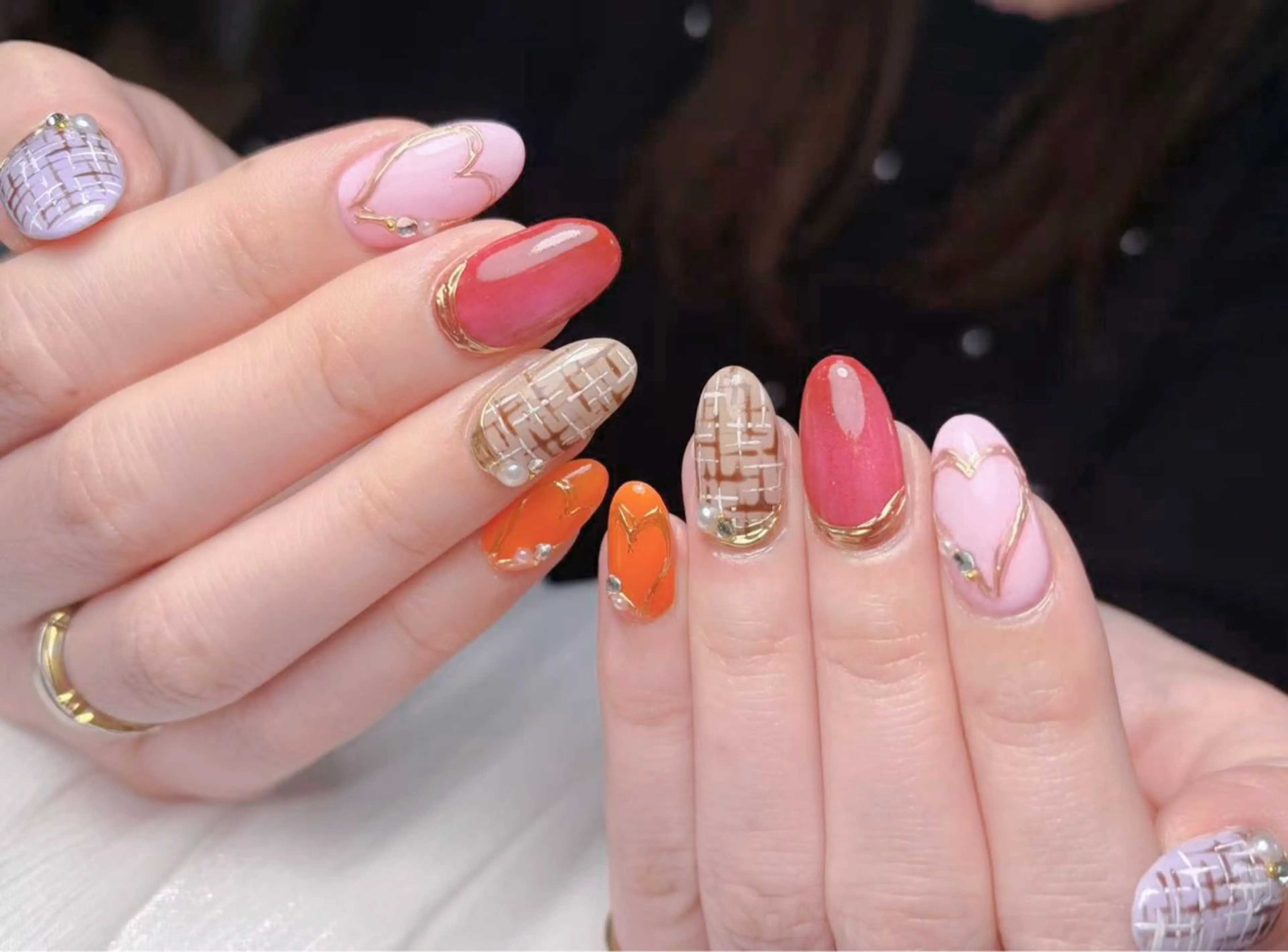 ネイル フラッシュネイル フレンチネイル グラデーション ラメ(グリッター) ネイルチップ ハンドネイル ハンドケア 小林 凛のネイルデザイン