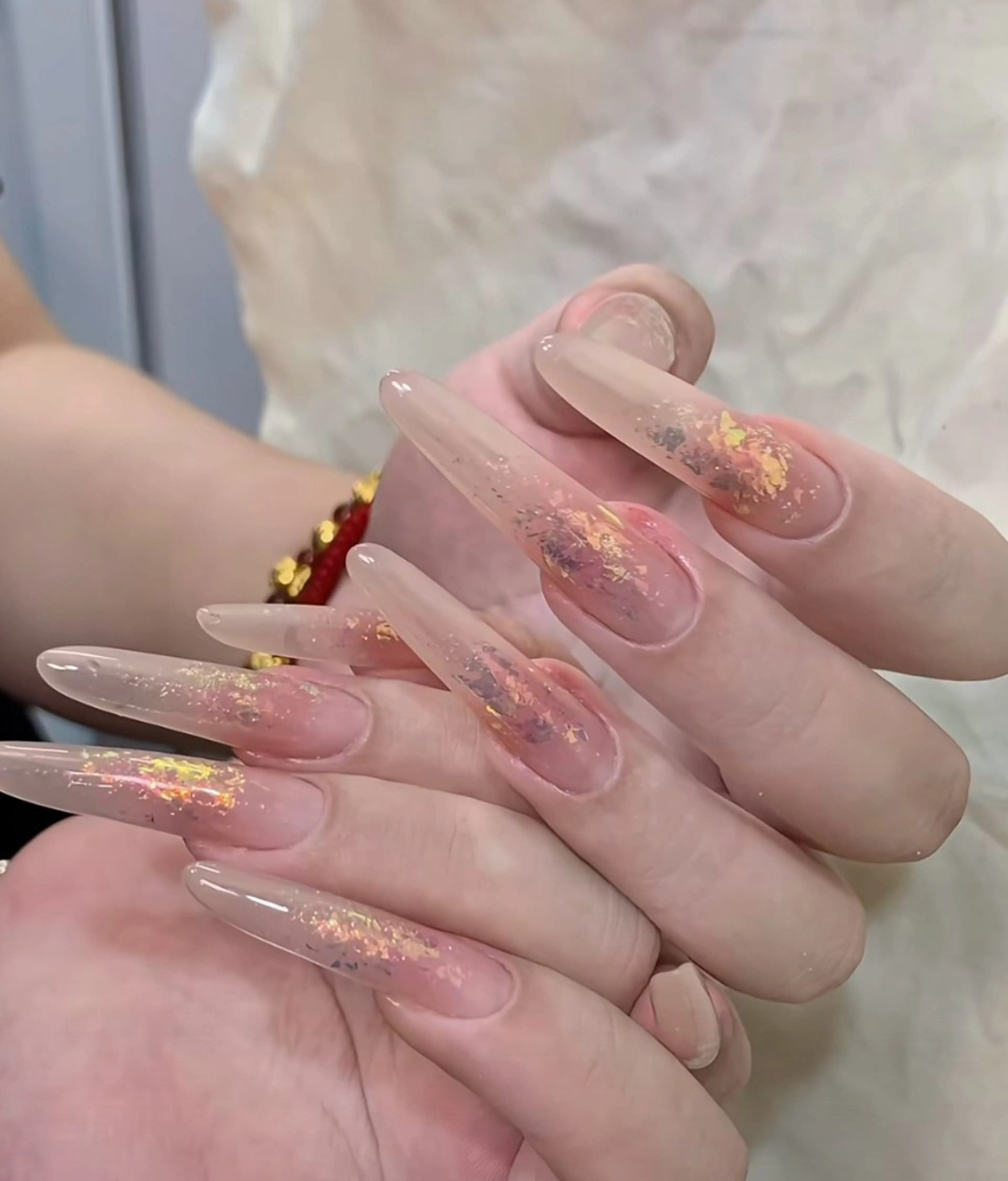 ネイル フレンチネイル グラデーション キラキラネイル 韓国ネイル マグネットネイル ハンドネイル 🎀YooLi Nail salonのネイルデザイン
