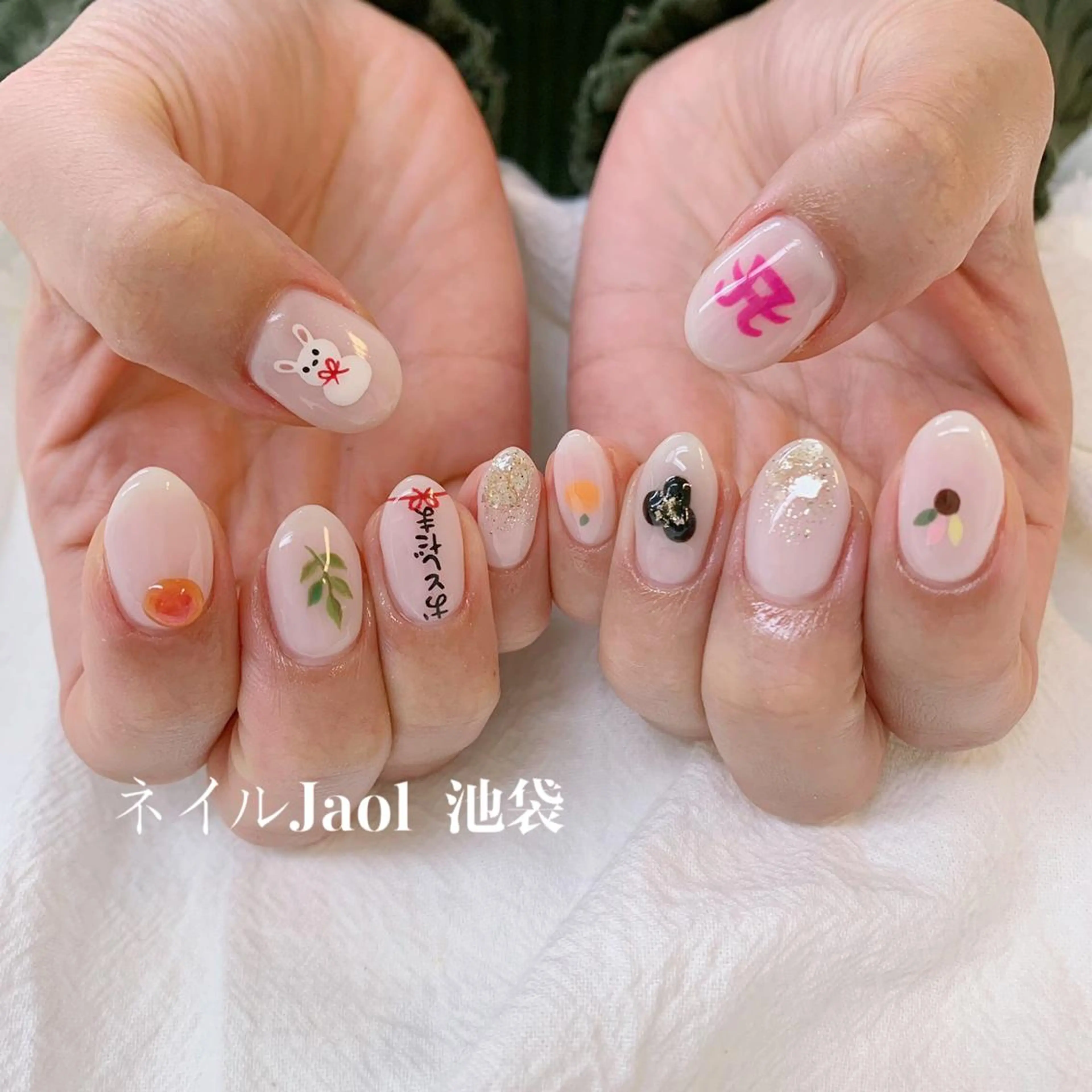 ミディアム ハンドネイル ネイルJaol 池袋のネイルデザイン