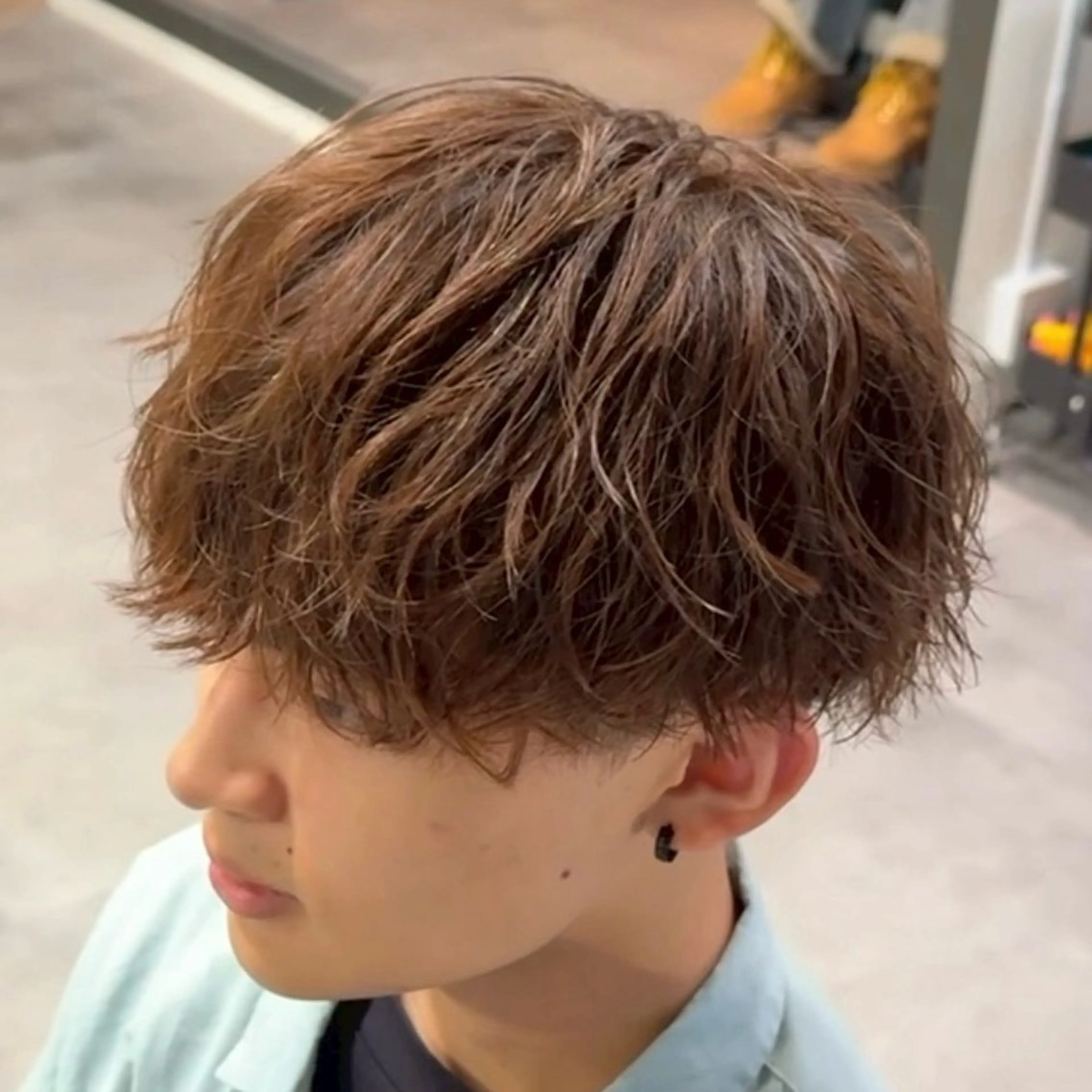 ショート パーマ メンズ 村上 竜雅のヘアスタイル