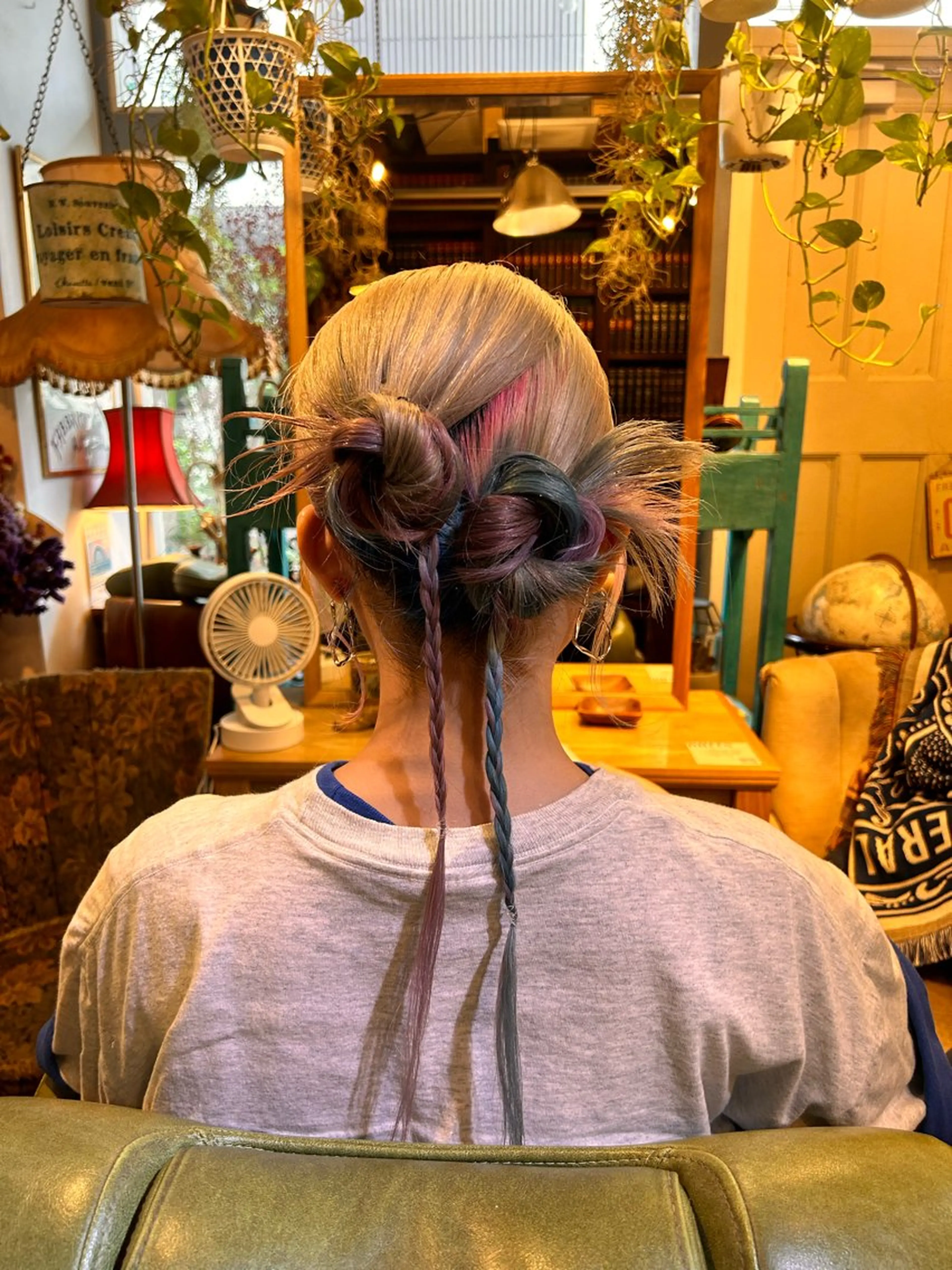 ロング ヘアアレンジ ヘアセット 清水千優/パーマ/透 明感カラー/メンズのヘアスタイル