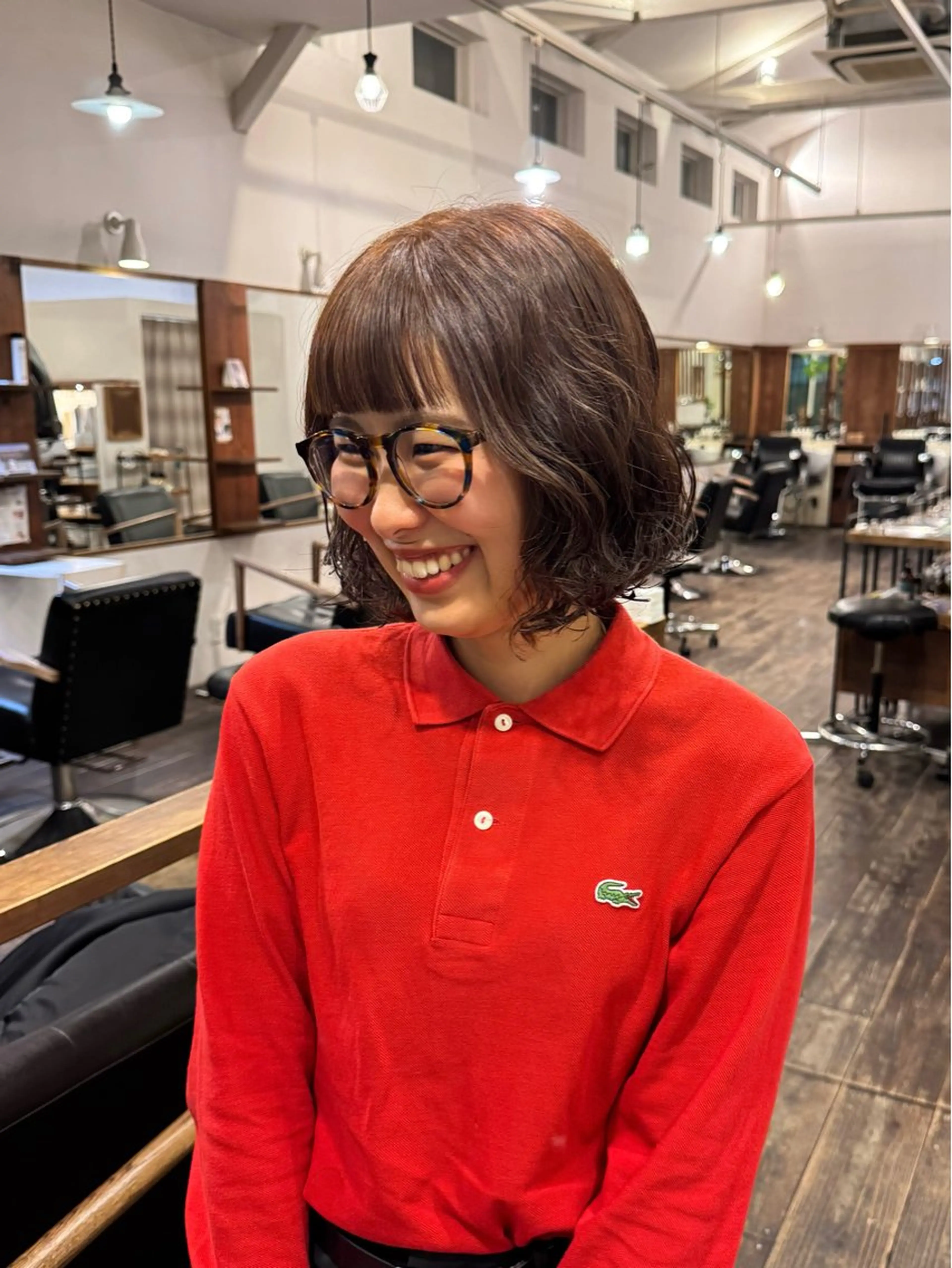 ミディアム カラー カット ヘアカラー MOK大阪梅田店 Asahiのヘアスタイル