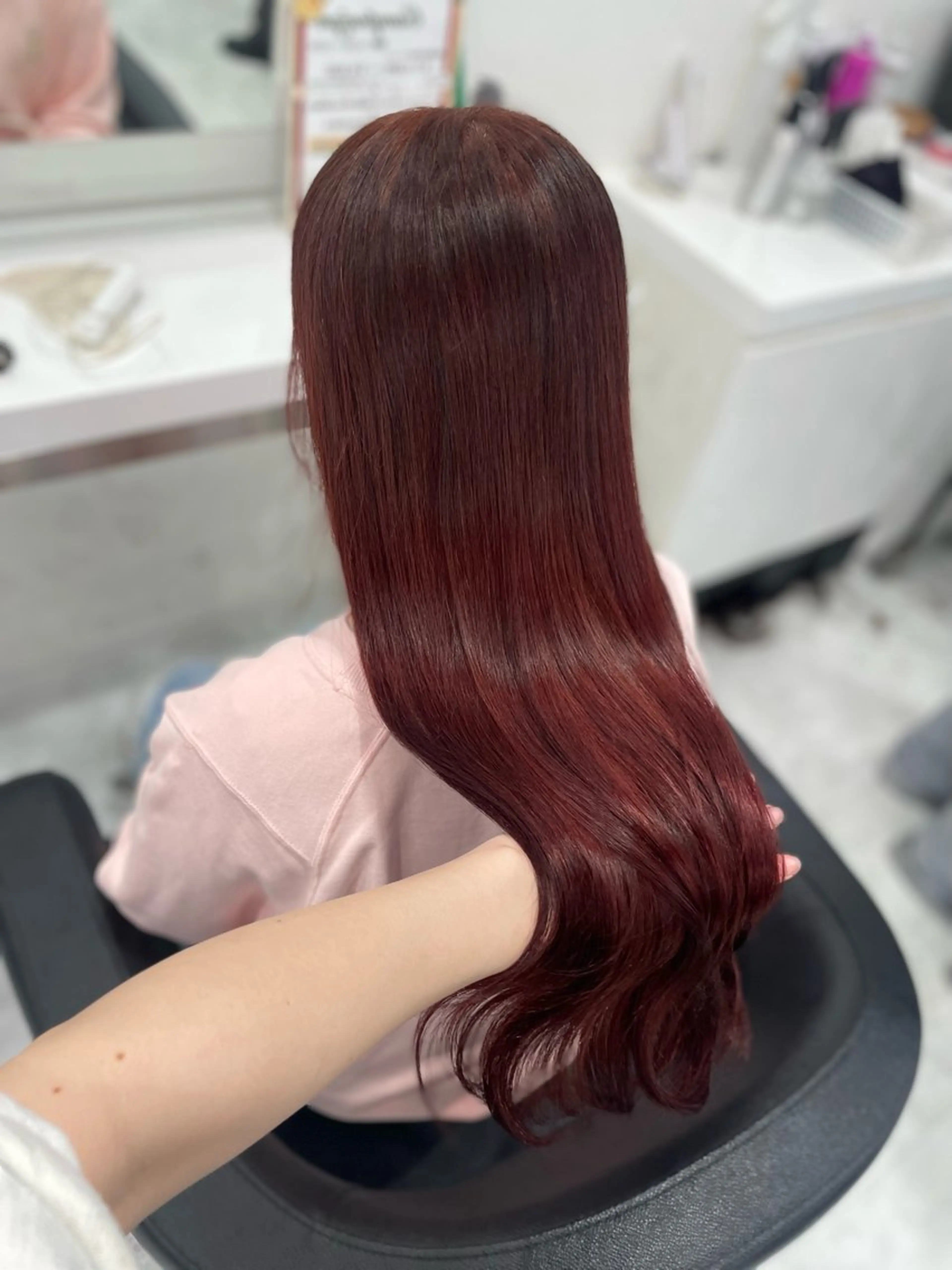 ロング カラー 黒髪 ブリーチ ブルーカラー ブルーブラック ケアカラー 💗トレンドモテヘア Natsumi 💗のヘアスタイル