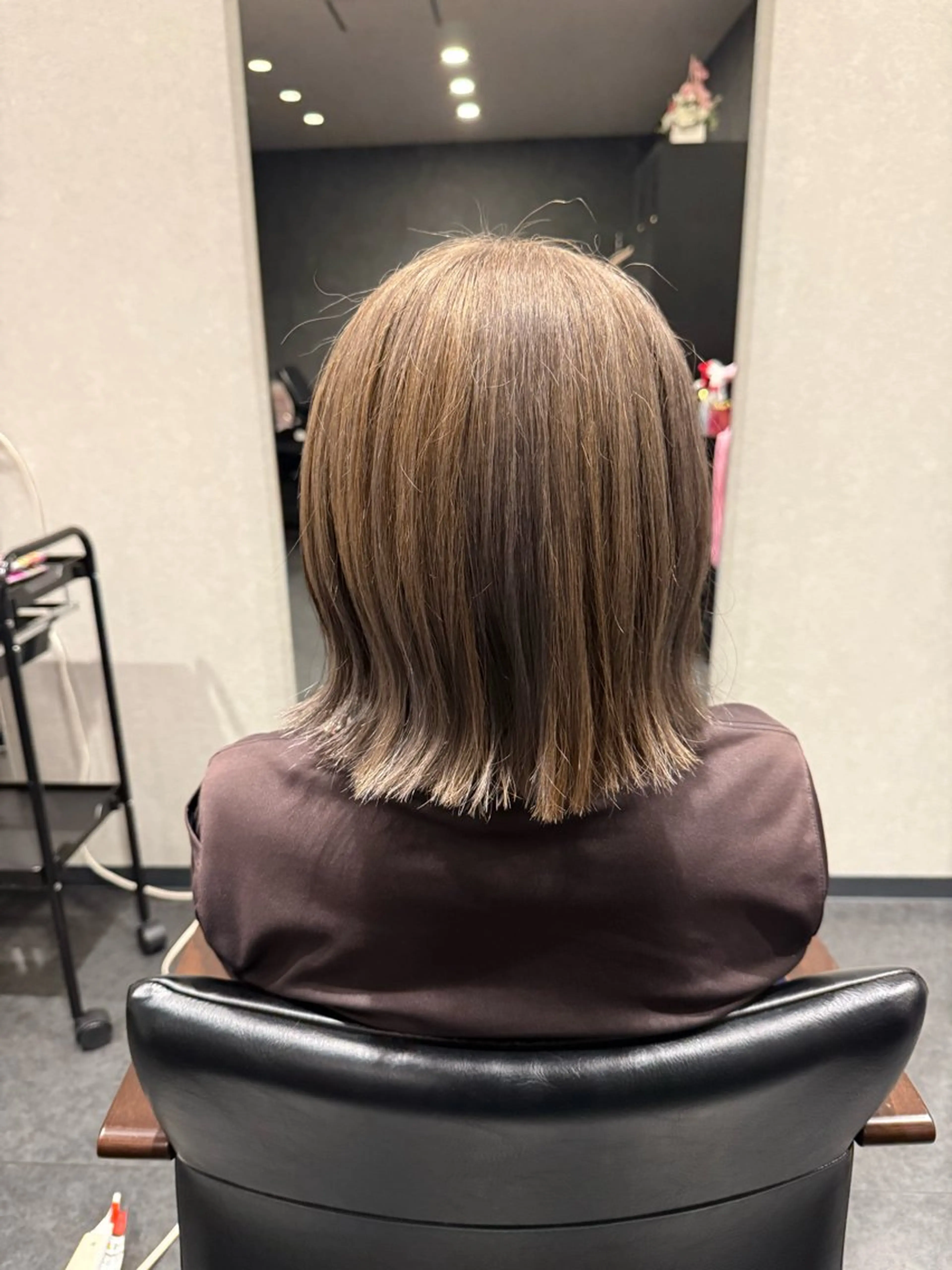 セミロング 髪質改善⚡️カラー 🍀武久 誠🍀のヘアスタイル