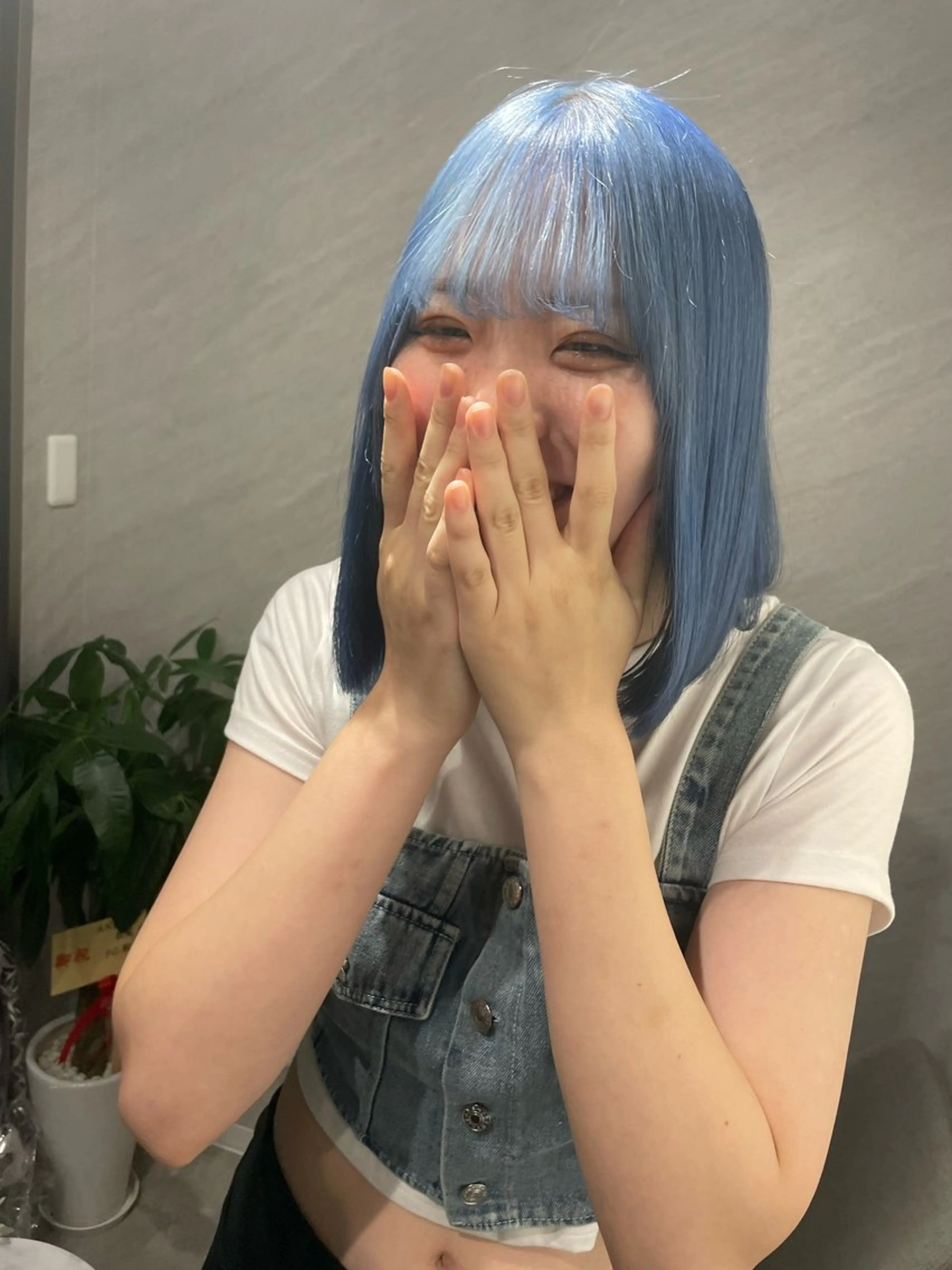 セミロング ヘアカラー トリートメント 髪質改善×縮毛矯正 ×艶カラーNAOのヘアスタイル