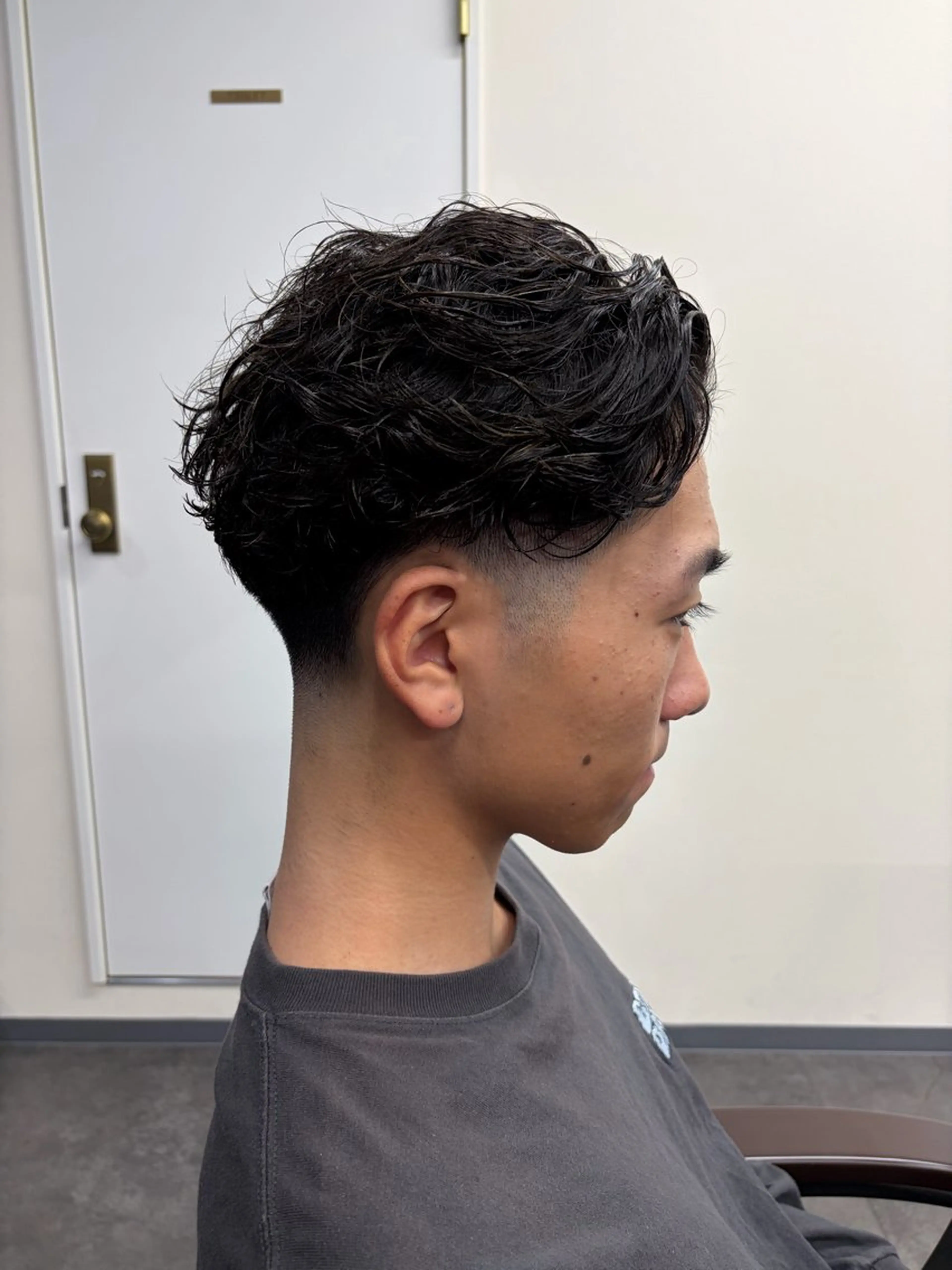 パーマ メンズ キッズ フェードカット カット パーマ スパイキーパーマ 柏NO1 藤本葉のヘアスタイル