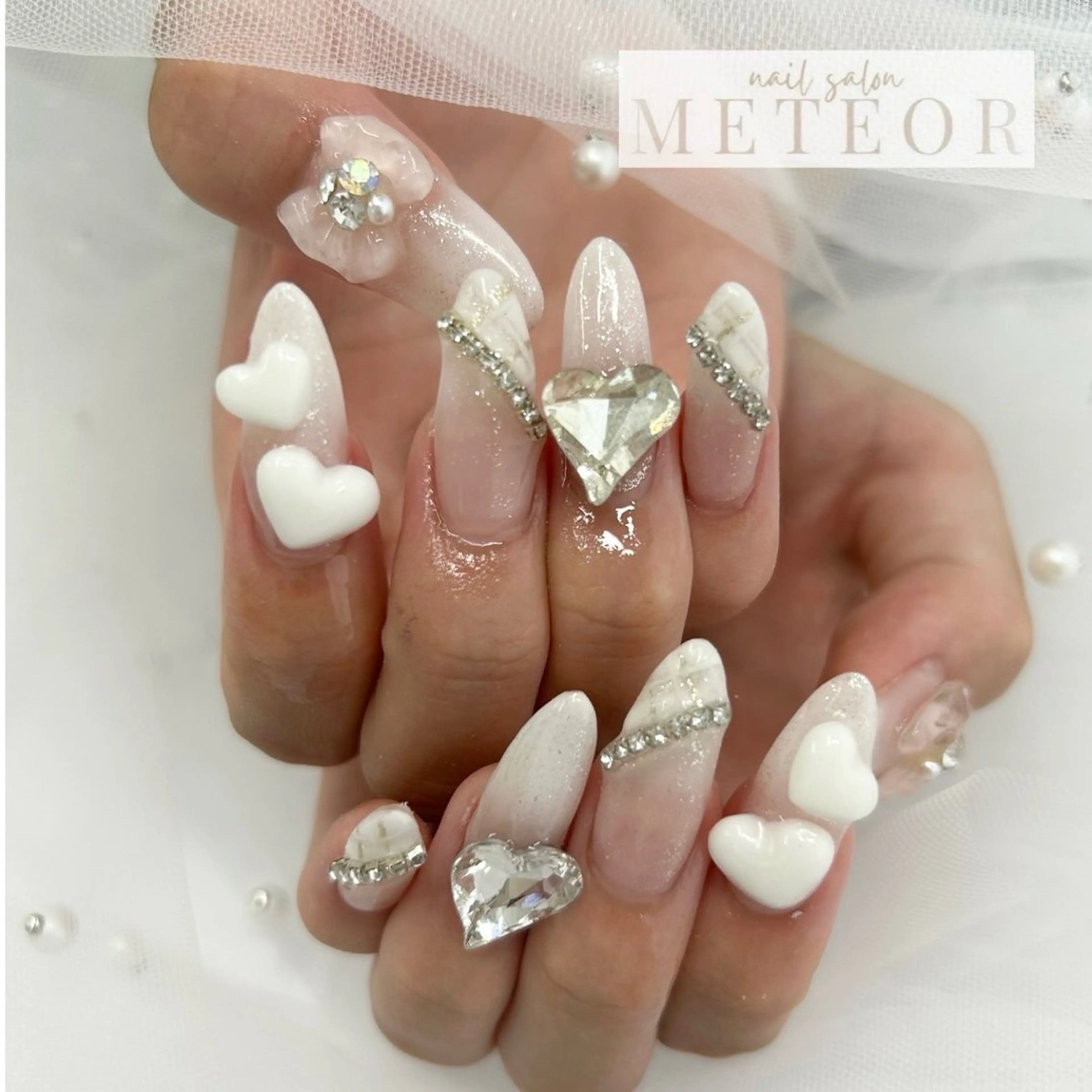 ネイル ロングネイル スカルプネイル ワンホンネイル ハンドネイル nailsalon meteor所属・METEOR💫 staffのネイルデザイン