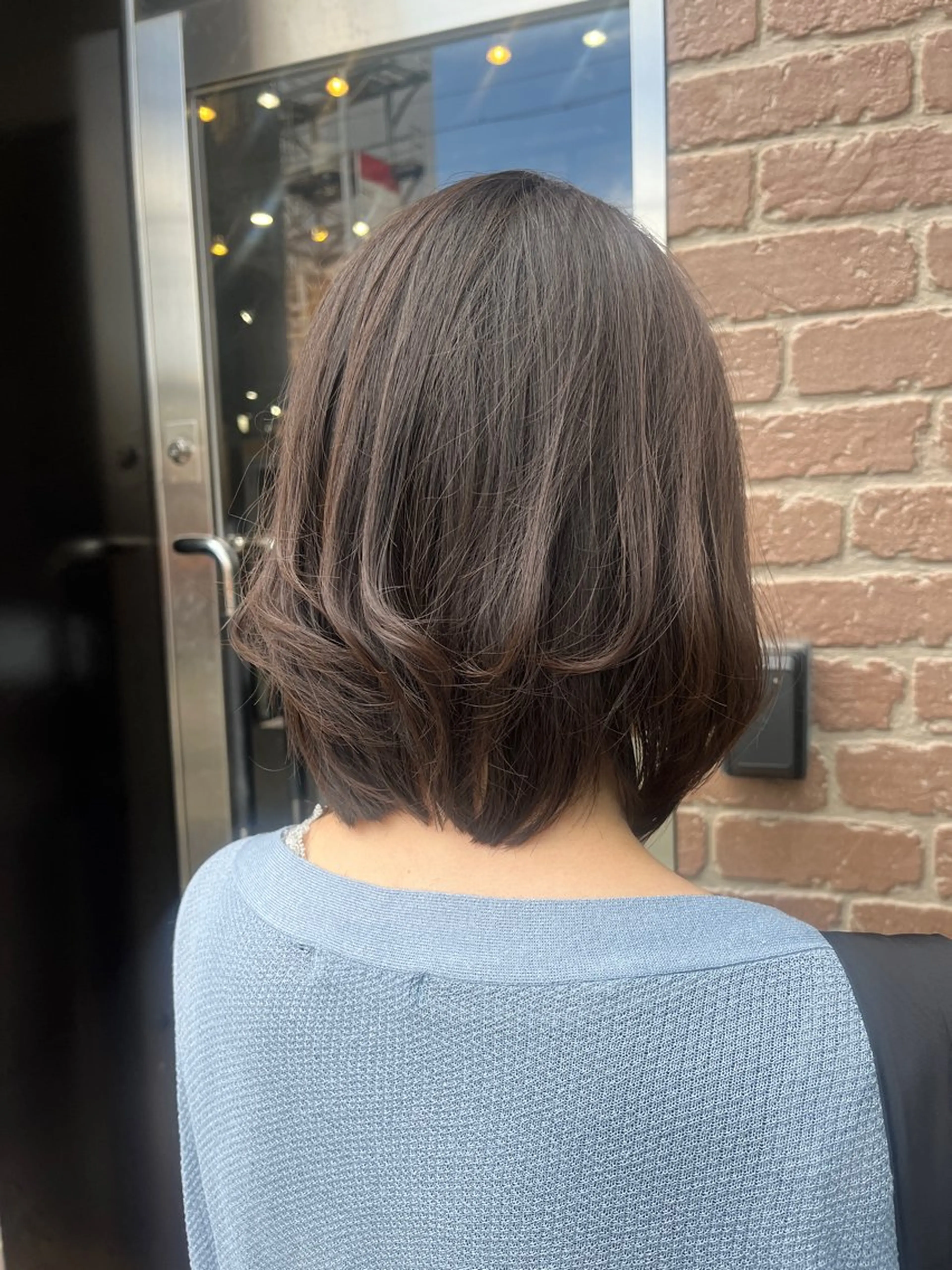 セミロング カラー ブリーチ ケアブリーチ ダブルカラー イヤリングカラー ハイライトカラー 久木原 ゆりのヘアスタイル