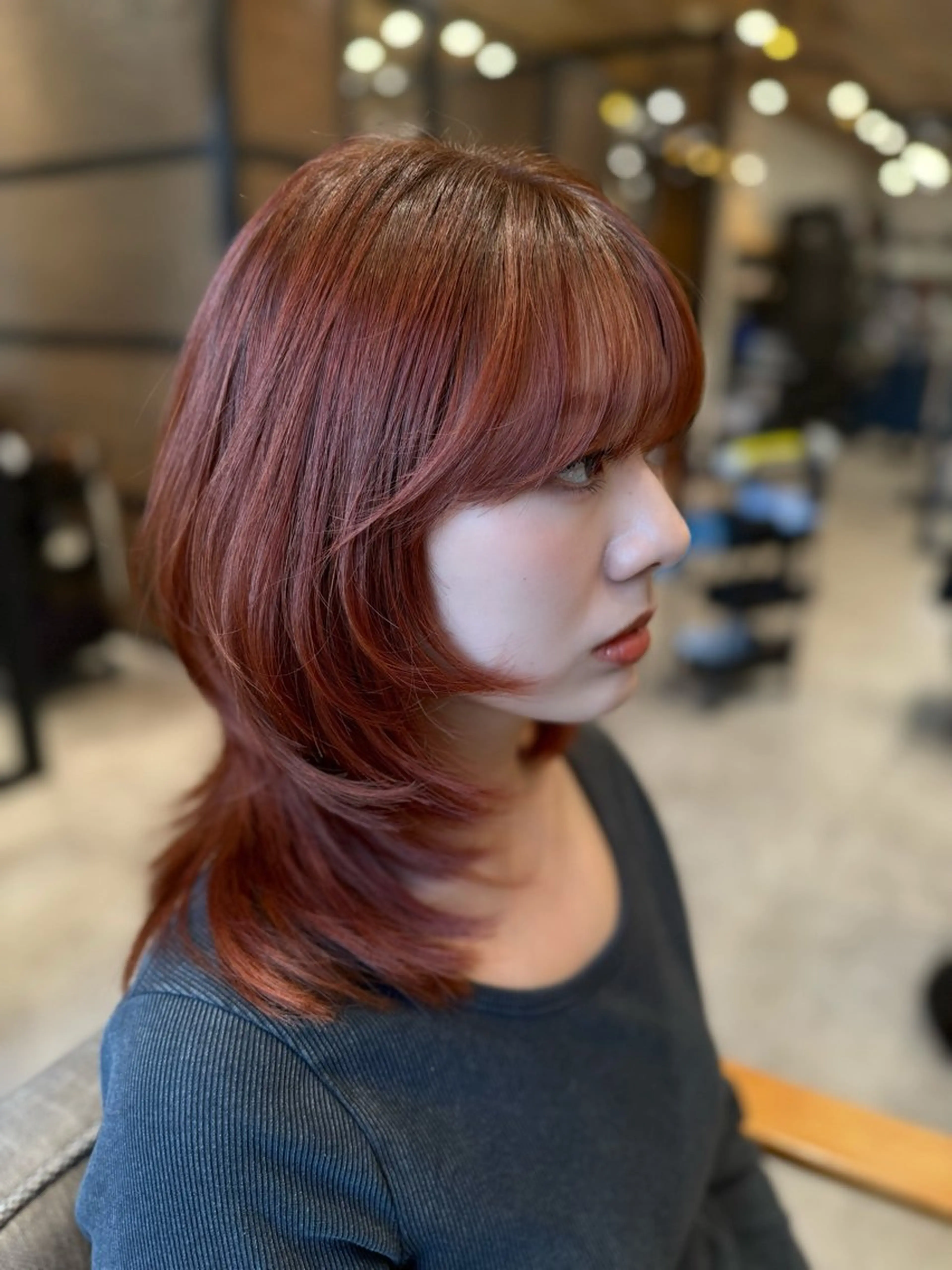 ミディアム レイヤーカット ヘアカラー トリートメント ヘッドスパ 🍭海外ヘア/レイヤ ー/艶髪🍭舟橋瑞稀のヘアスタイル