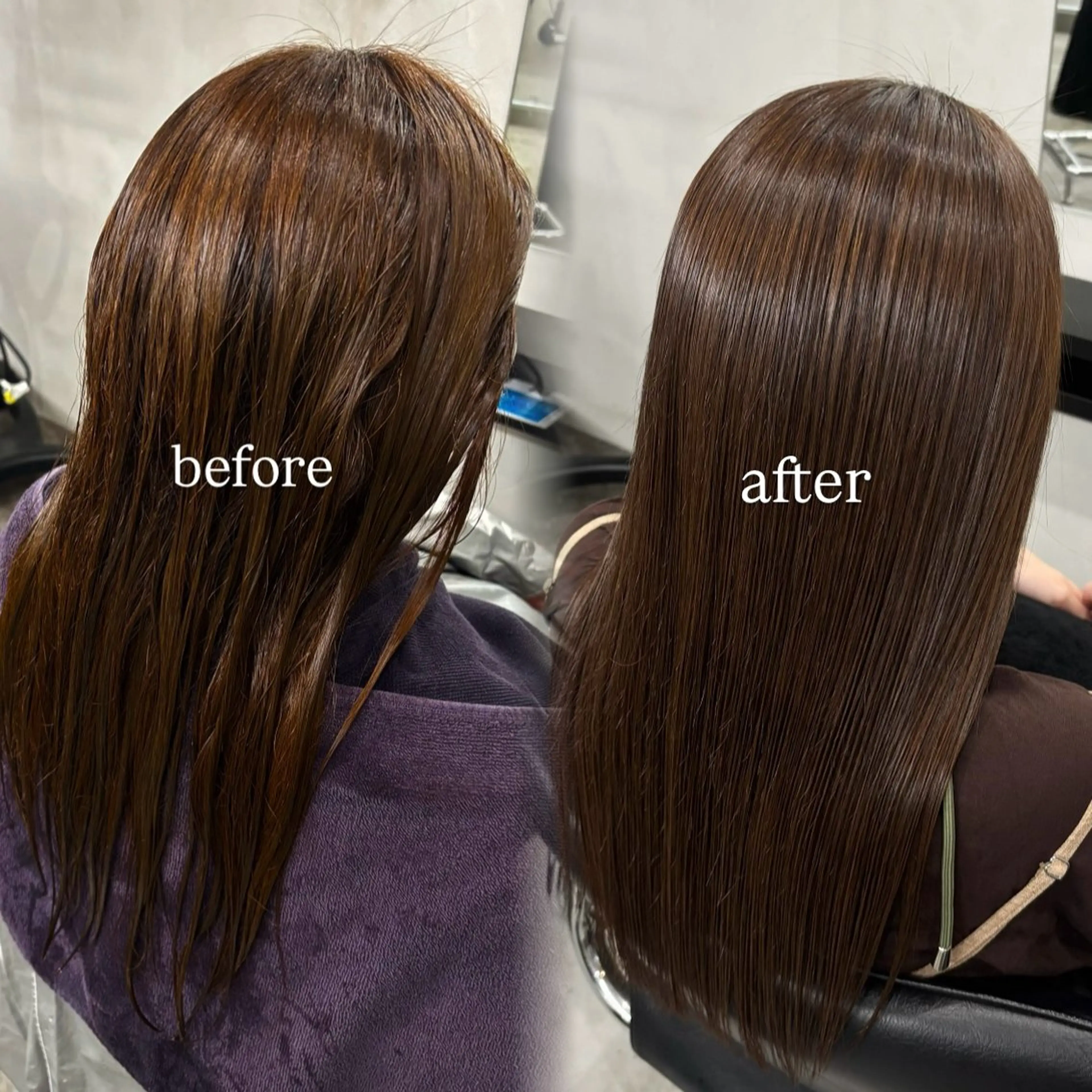 ロング 縮毛矯正 Harukaレイヤー /ハッシュカット♡のヘアスタイル