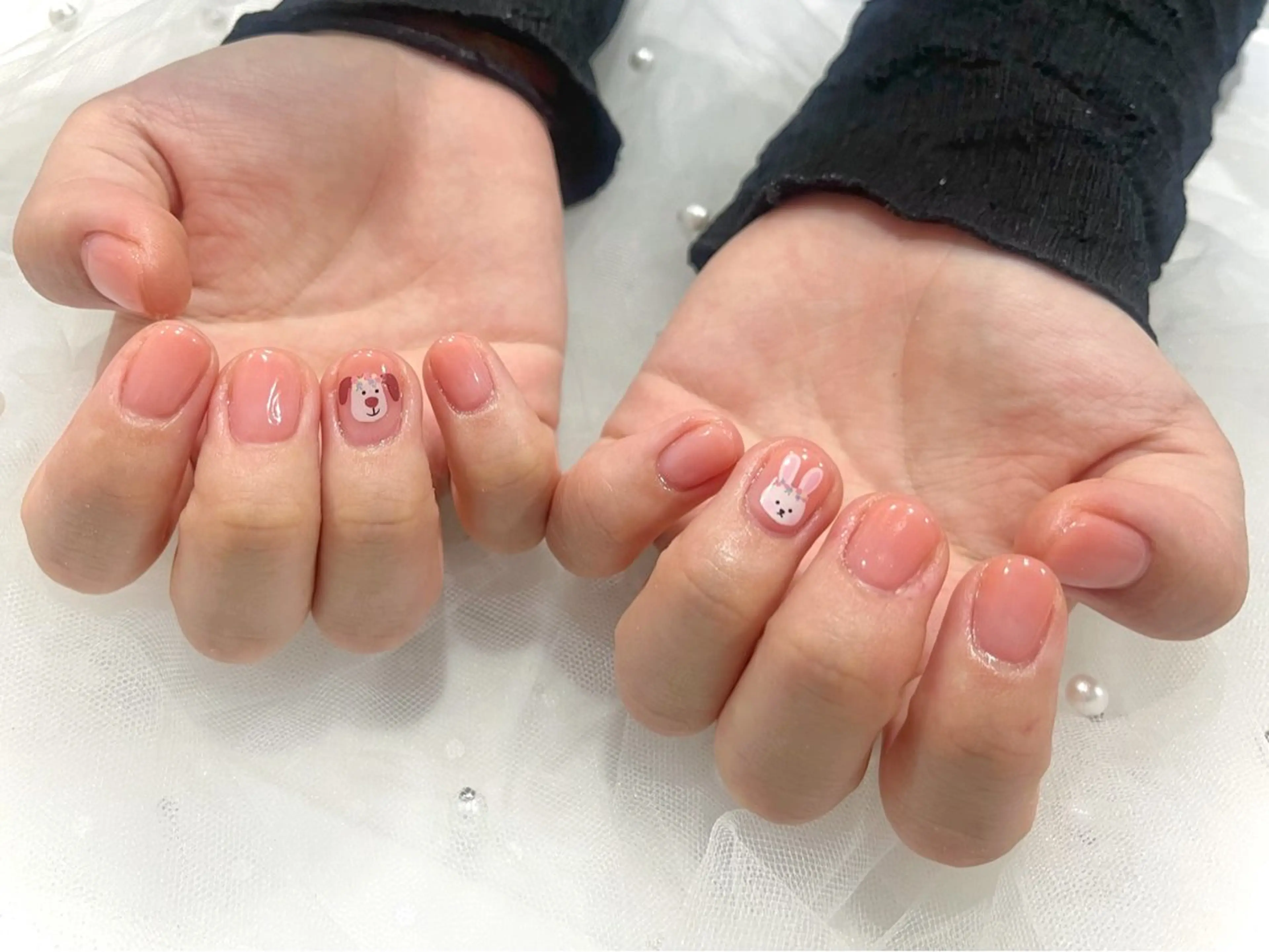 ネイル オレンジ ピンク ハンドネイル Nail salon Cielel⟡Ayaのネイルデザイン