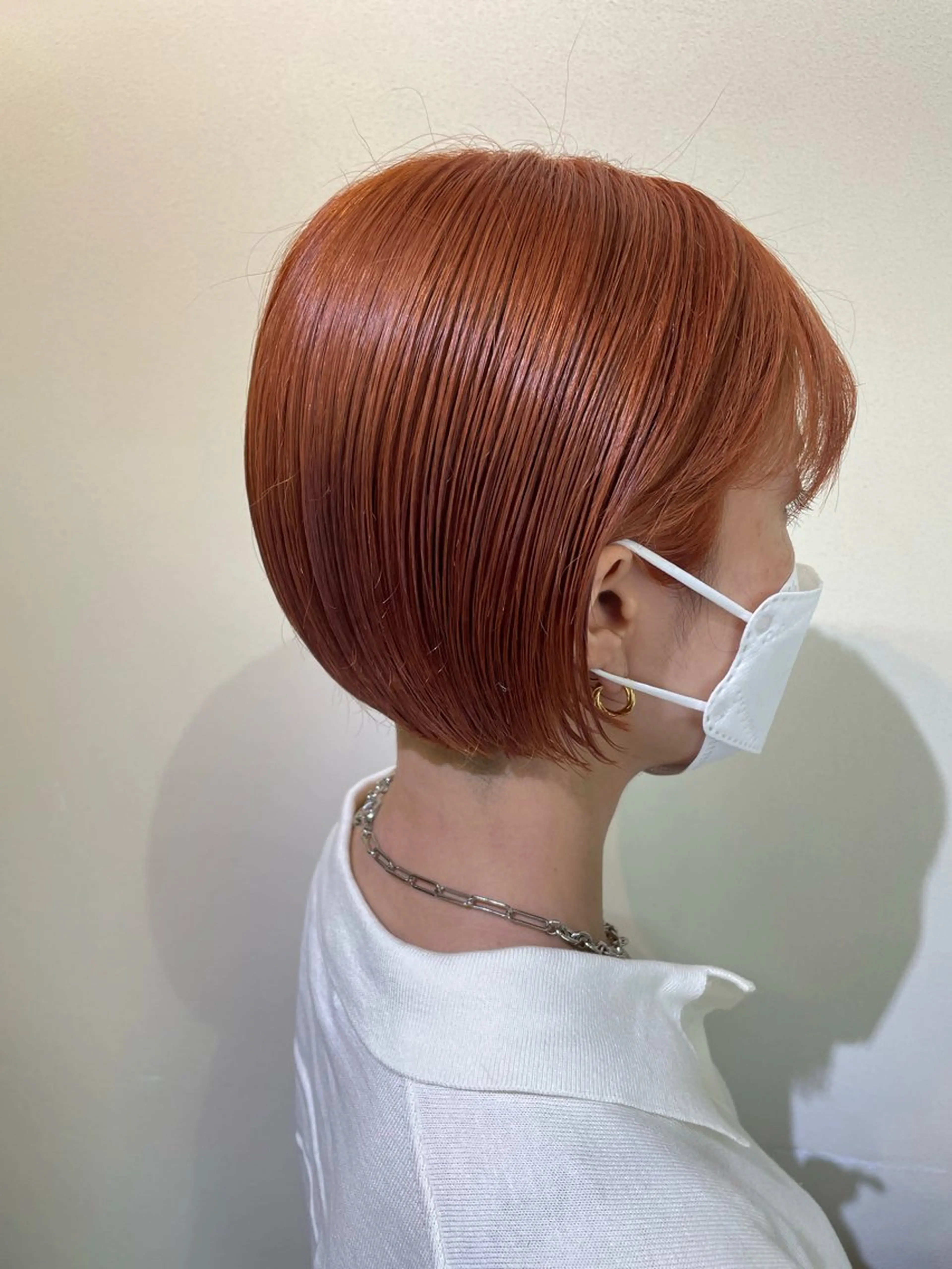 ショート カラー オレンジ トリートメント メンズパーマ✨️村越 雄斗のヘアスタイル