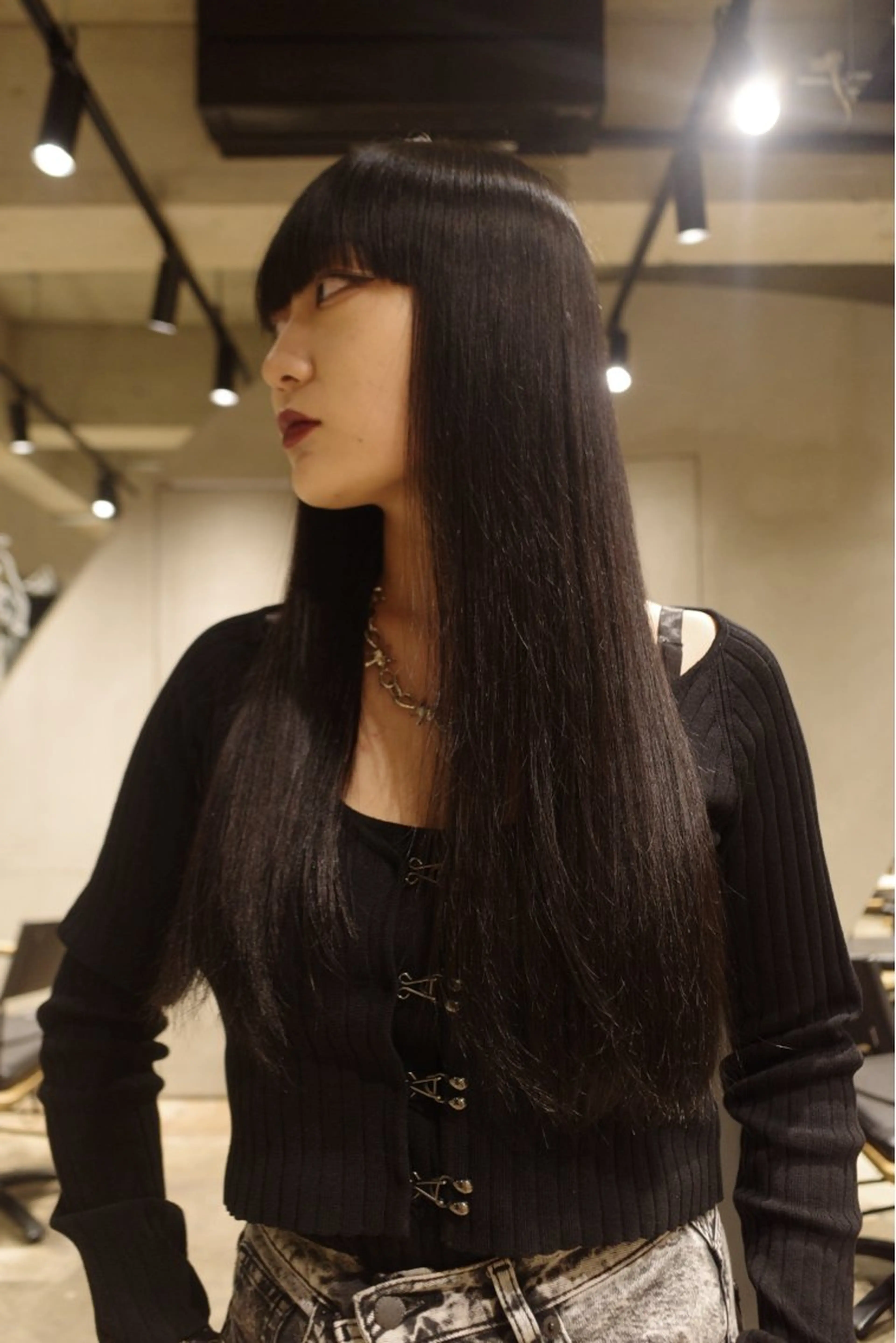 ロング ワイドバング 田中 隼斗のヘアスタイル