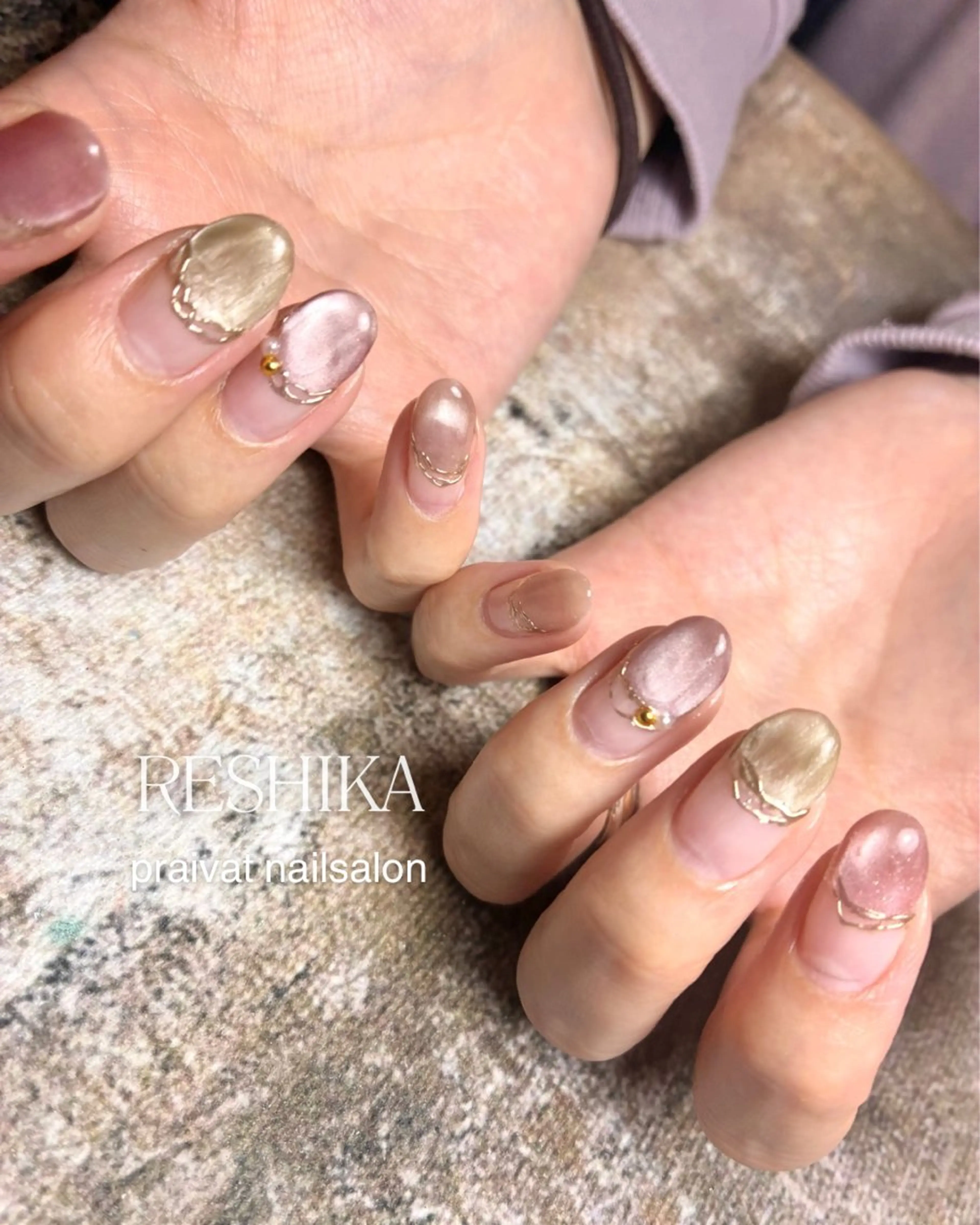 ネイル アートネイル フレンチネイル マグネットネイル マグネットフレンチ ミラーネイル m mのネイルデザイン