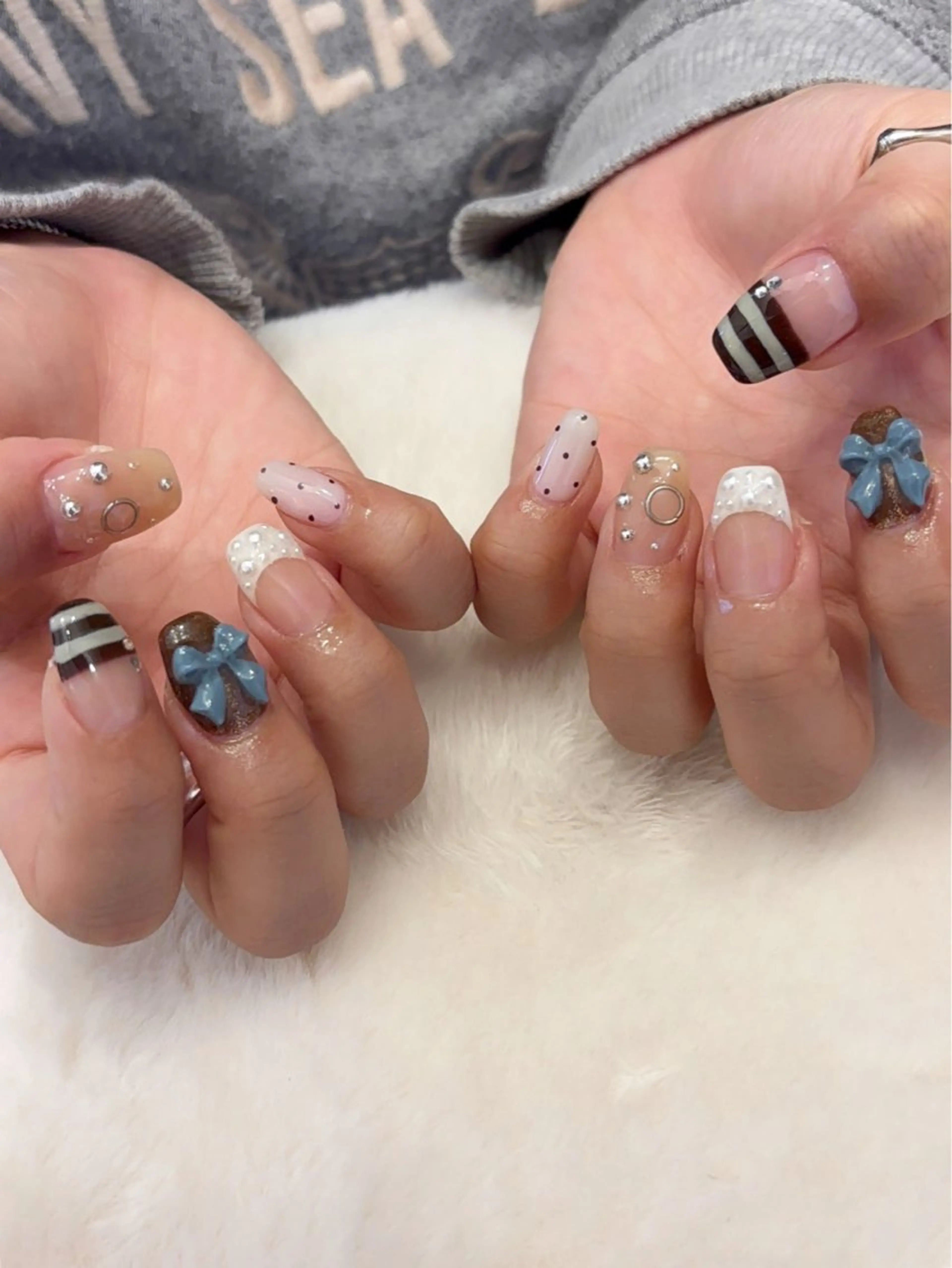 ネイル ハンドネイル Sea  nail by emaのネイルデザイン