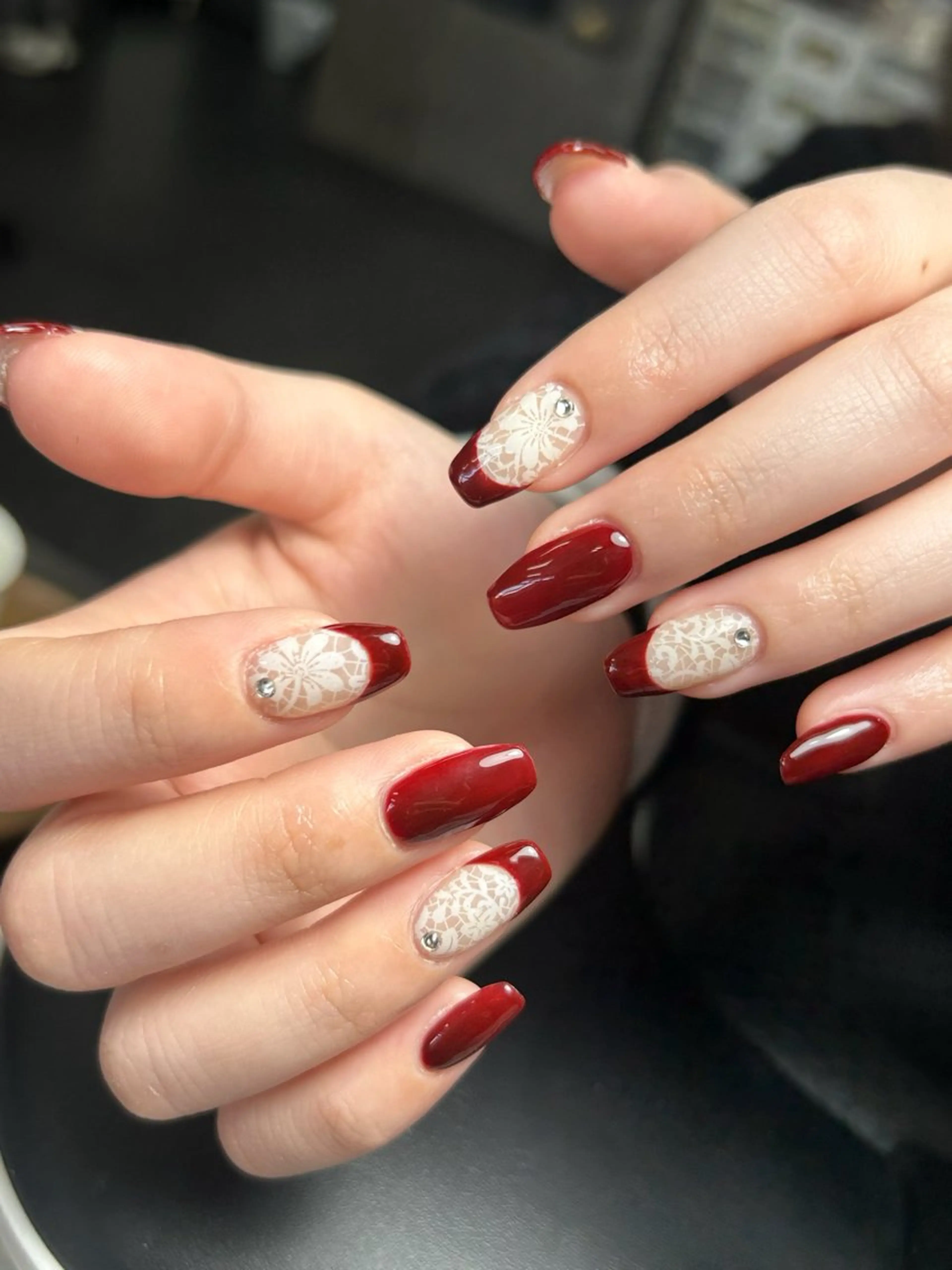 ネイル 韓国ネイル 持ち込み ニュアンスネイル ネイルチップ 冬ネイル RINN ANA.CHUOのネイルデザイン