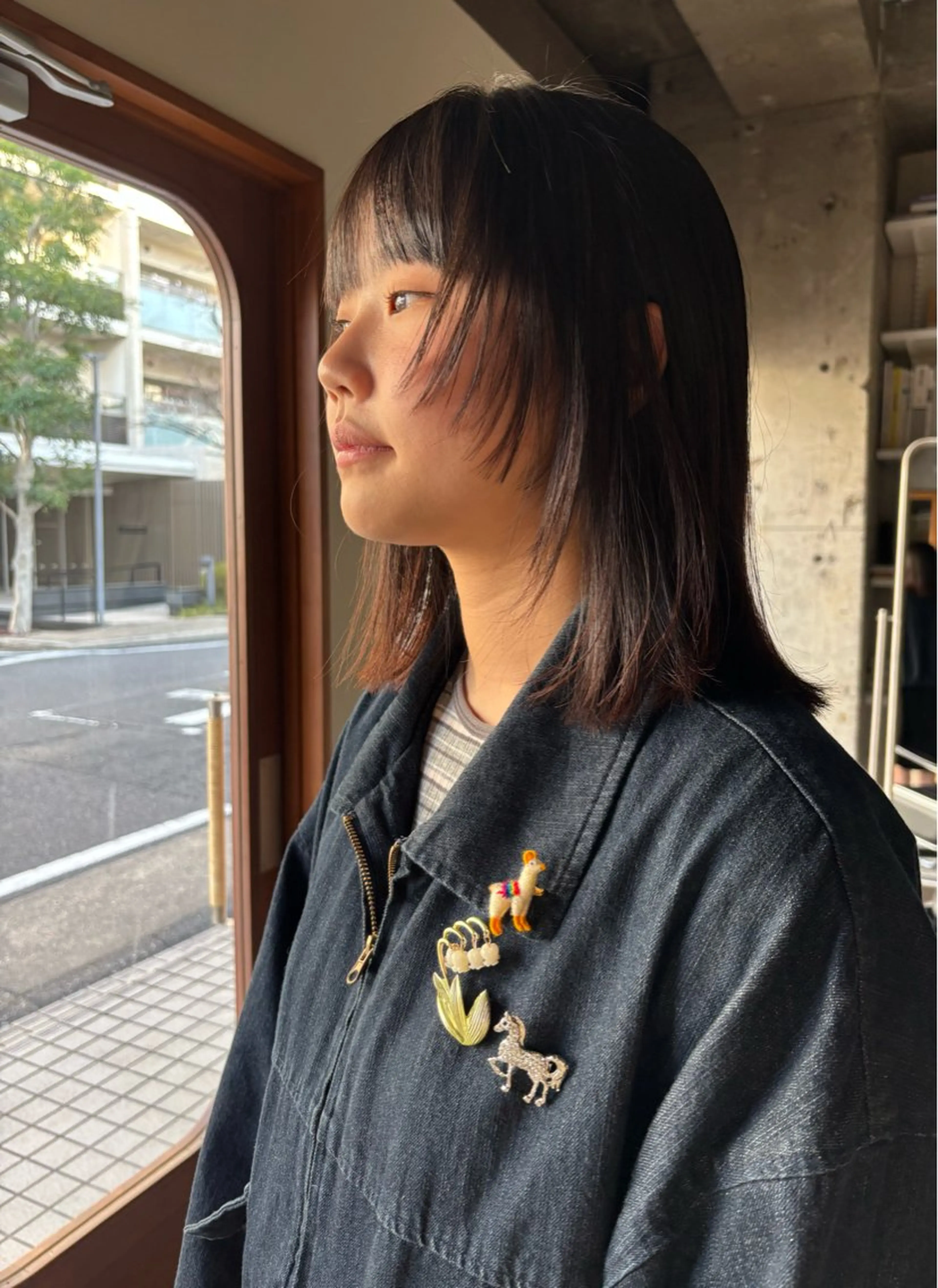 ミディアム 永田 愛莉のヘアスタイル