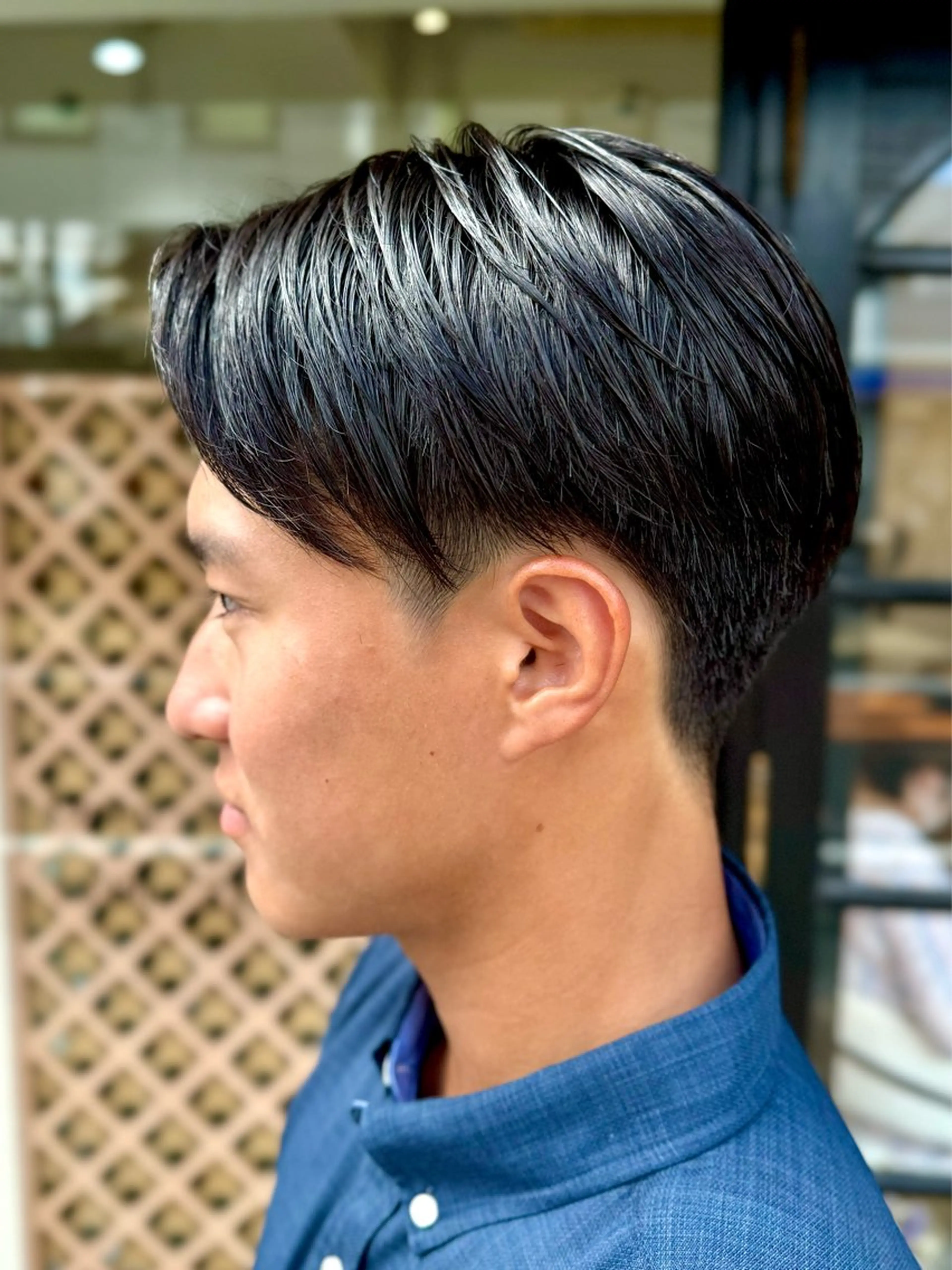 ショート カラー パーマ メンズ アップバング ツーブロック 刈り上げ ショートヘア 🎸メンズ/パーマ/ ショート🎸工藤達哉のヘアスタイル