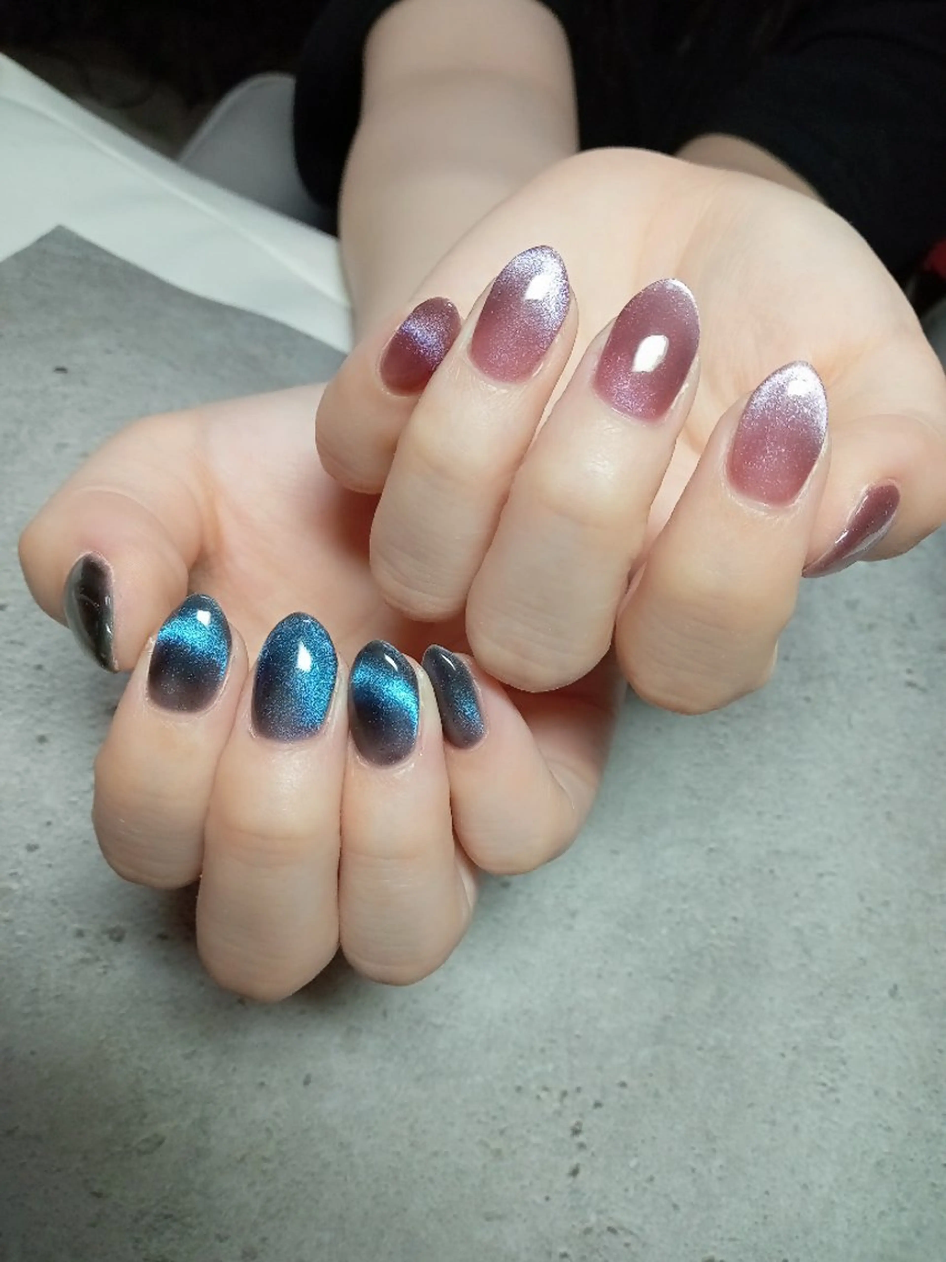 ネイル キラキラネイル マグネットネイル ビー玉ネイル ハンドネイル flure de neige yukiのネイルデザイン