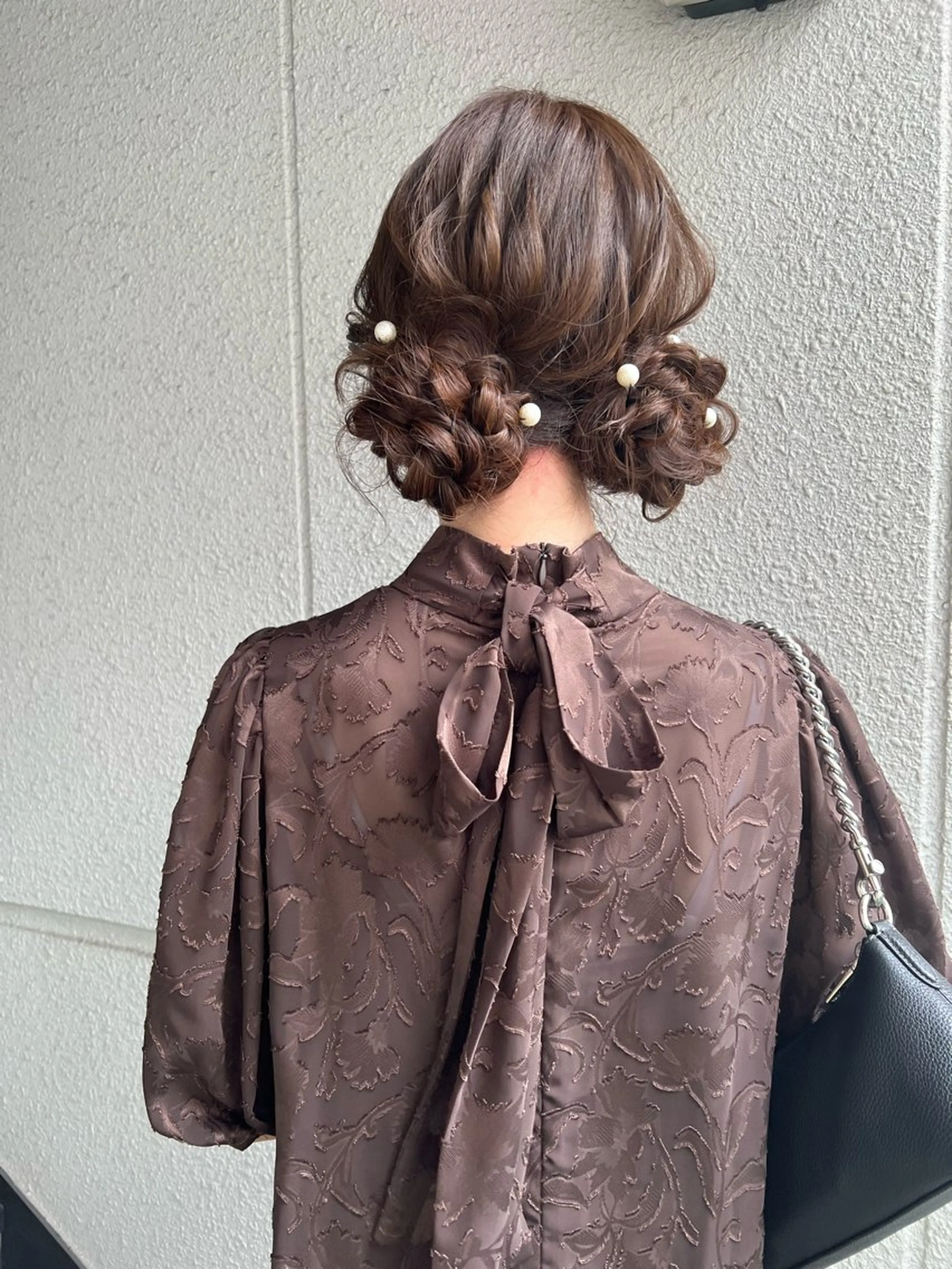 ロング お団子ヘア ヘアセット カラーパティシエ facce🌼ikoのヘアスタイル