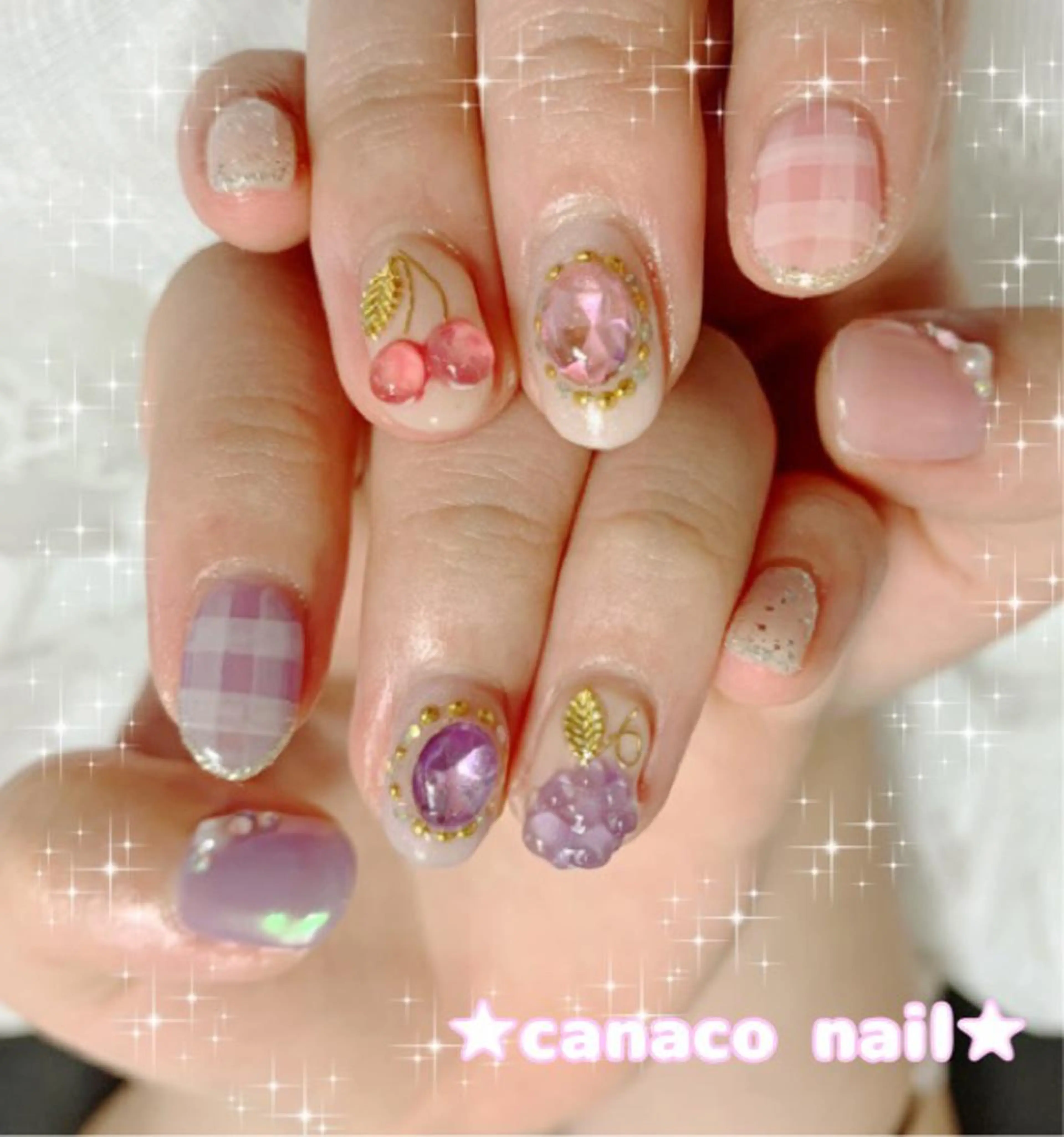 ネイル アートネイル オーロラネイル ストーンネイル ハンドネイル ハンドケア ベテランネイル cnc nailのネイルデザイン