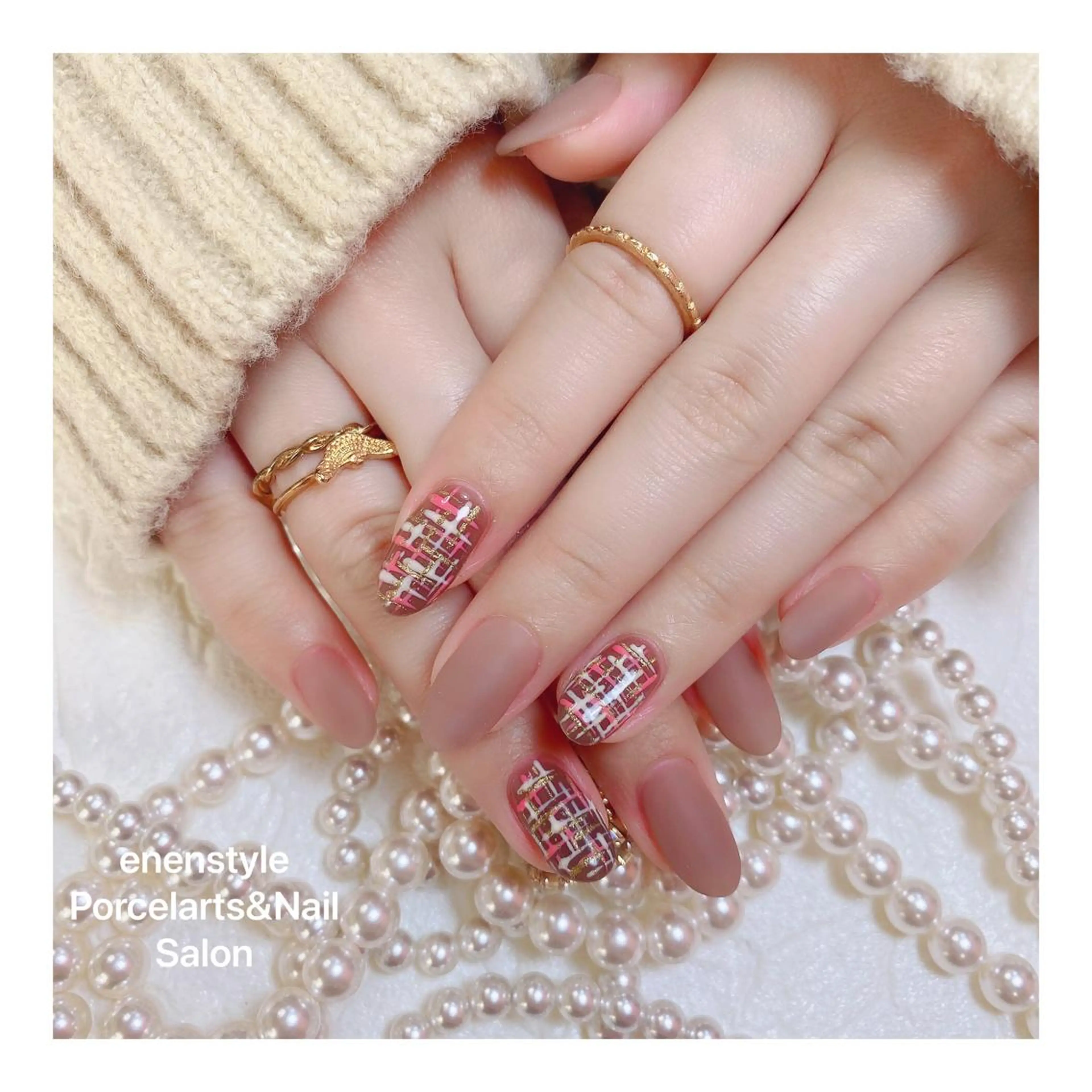 ミディアム ネイル ハンドネイル 👑enen style👑のネイルデザイン