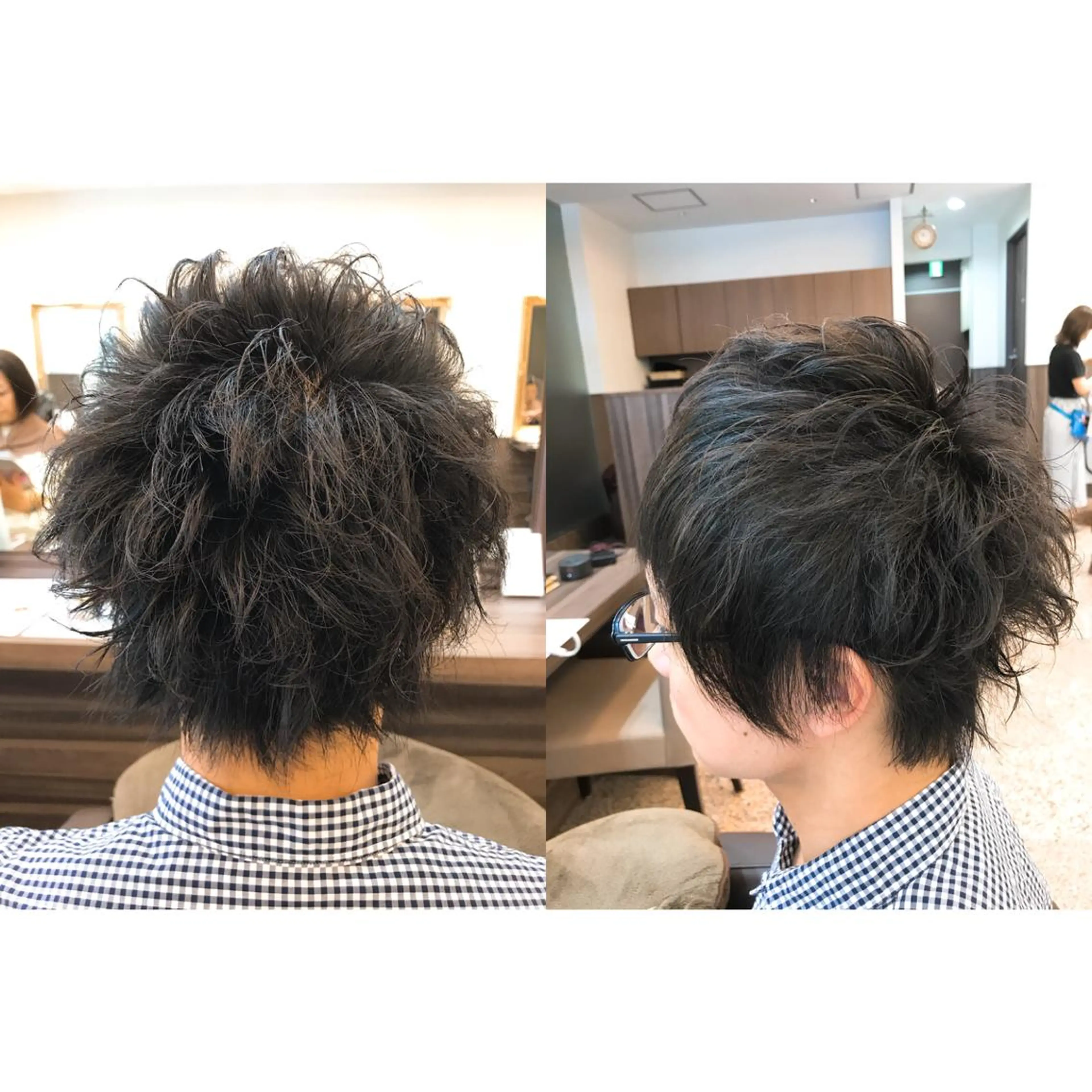 ショート パーマ メンズ カット パーマ 内野 光葉のヘアスタイル