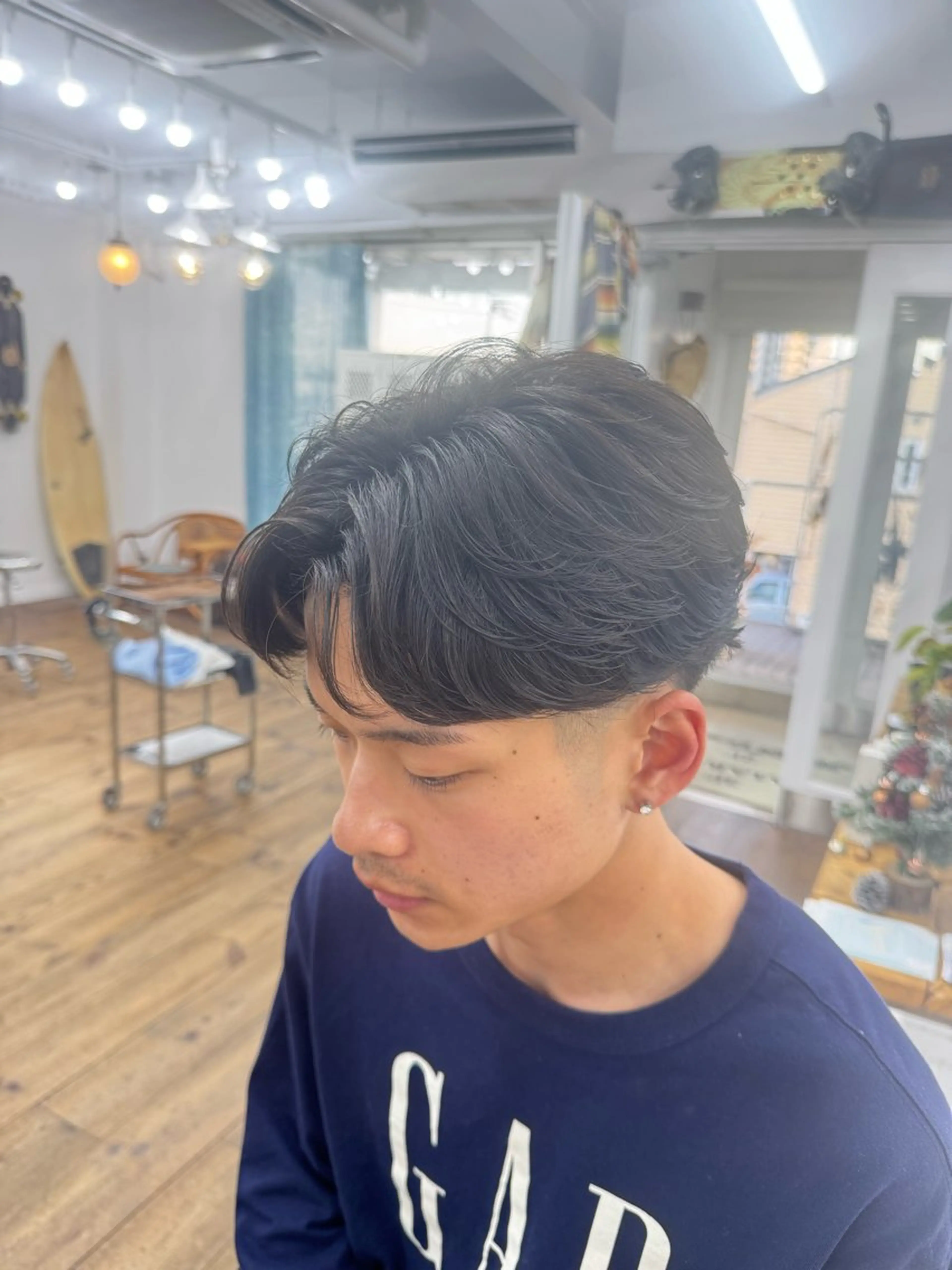 ショート パーマ メンズ フェザーパーマ メンズパーマ カット パーマ メンズ特化サロン ユウヘイのヘアスタイル