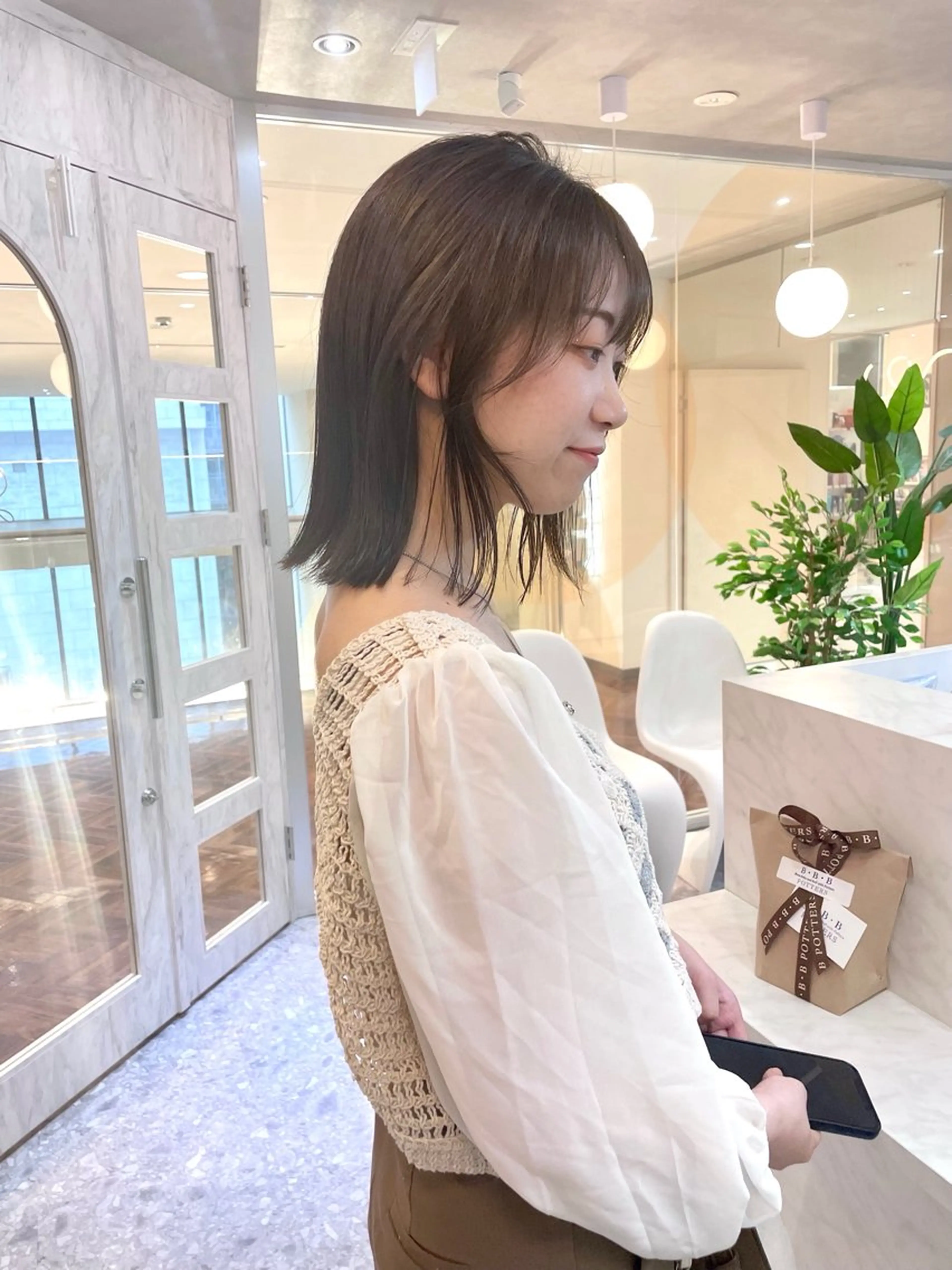 ミディアム カラー 似合わせカット カット ヘアカラー トリートメント ボブ/透明感カラー/ 赤み消し/miyaのヘアスタイル