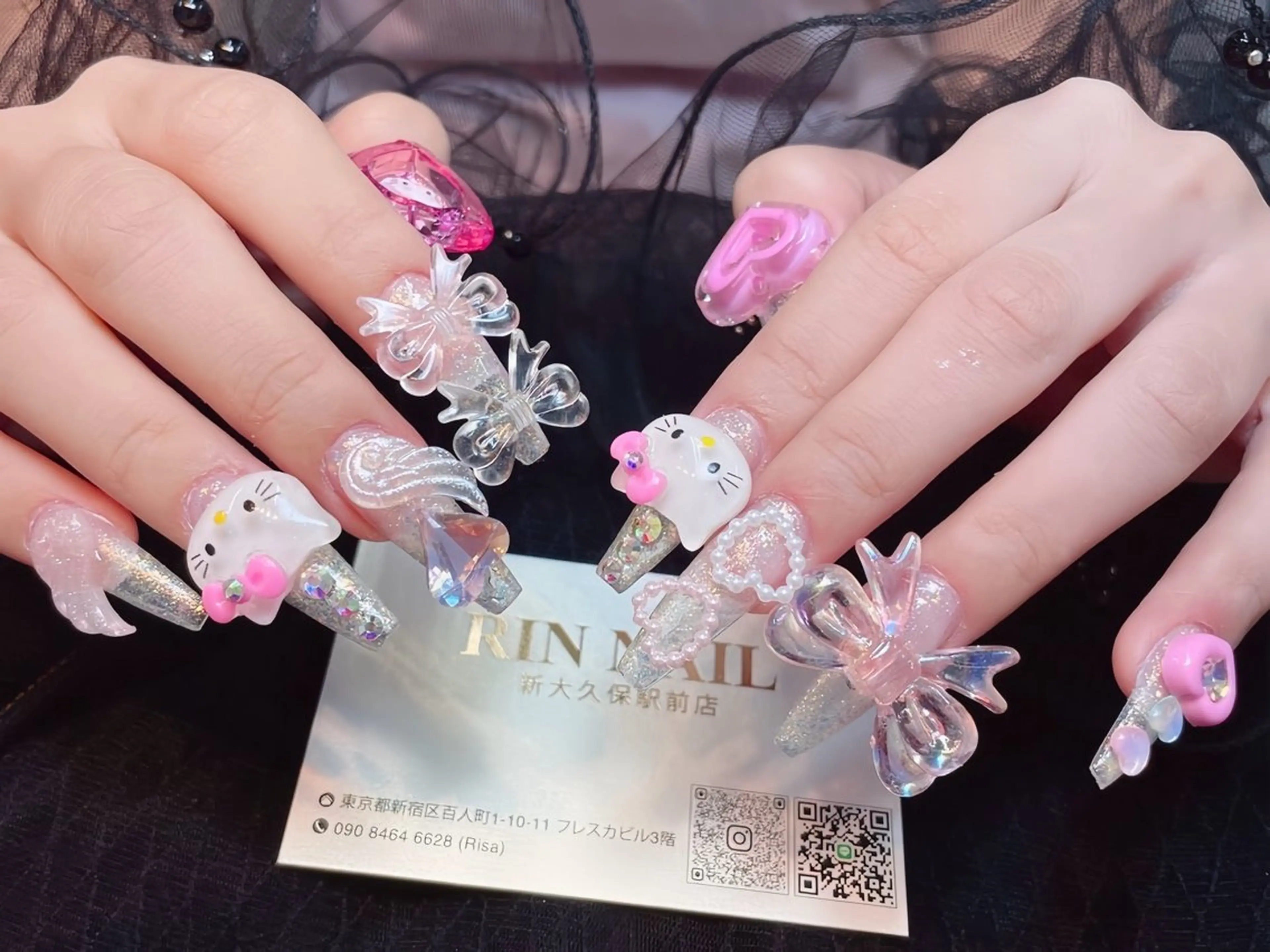 ネイル アートネイル フレンチネイル ジェルネイル 韓国ネイル ミラーネイル ハンドネイル Rin Nail 新大久保店のネイルデザイン