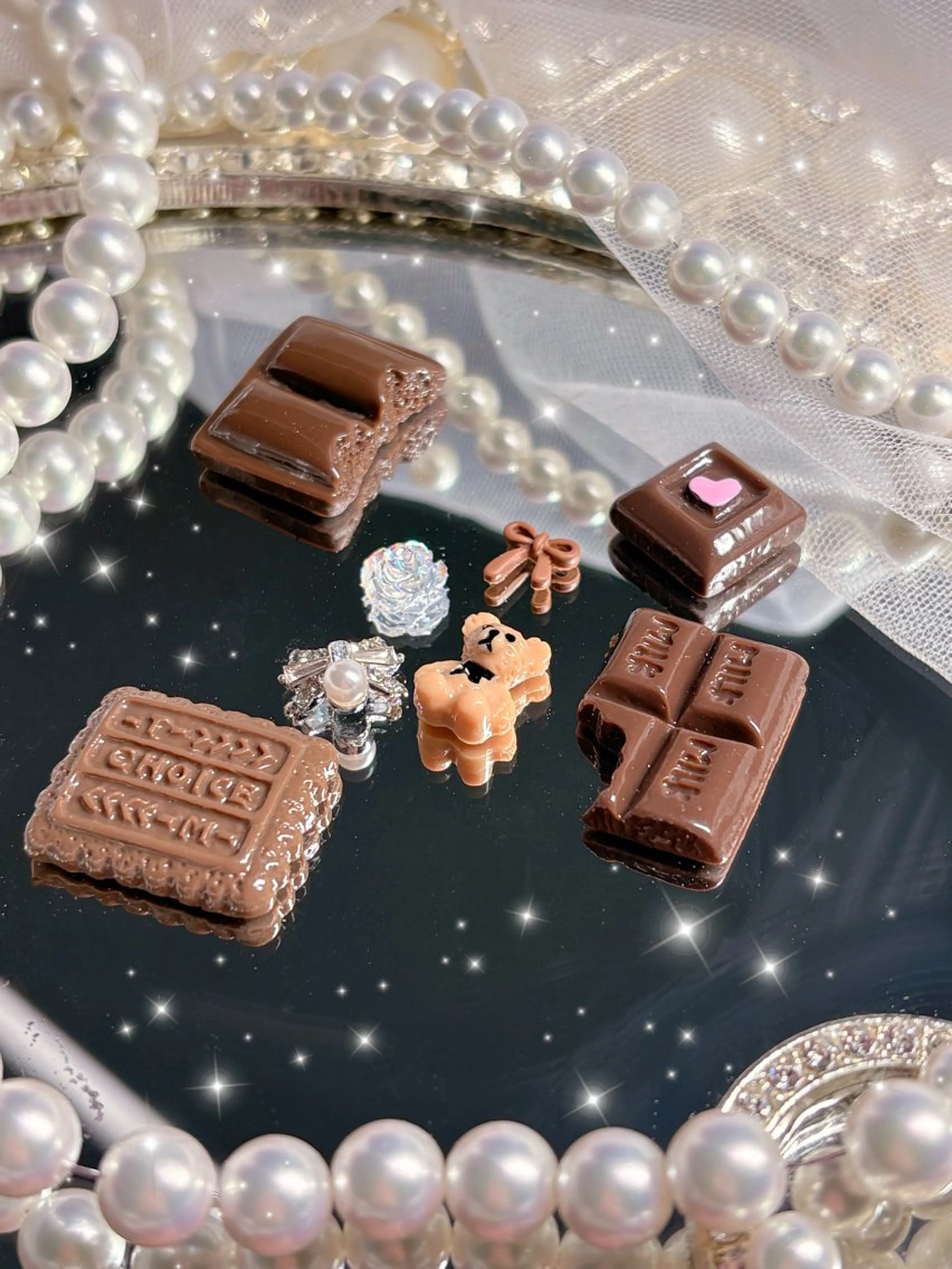 ネイル アートネイル ガーリー バレンタイン cerisier 坂本のネイルデザイン