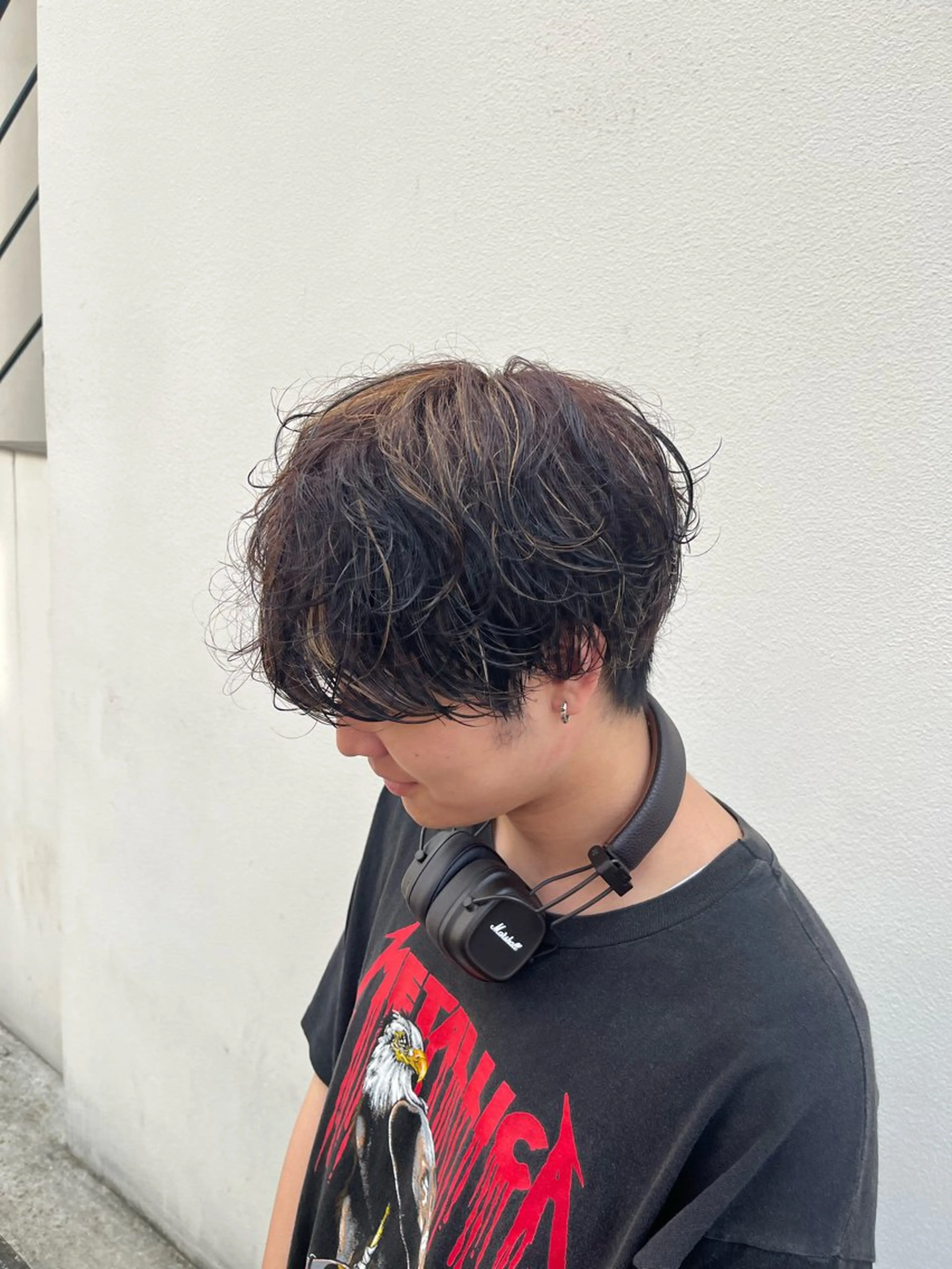 カラー パーマ ヘアアレンジ メンズ ボブ×透明感カラー 特化・リクト💥のヘアスタイル