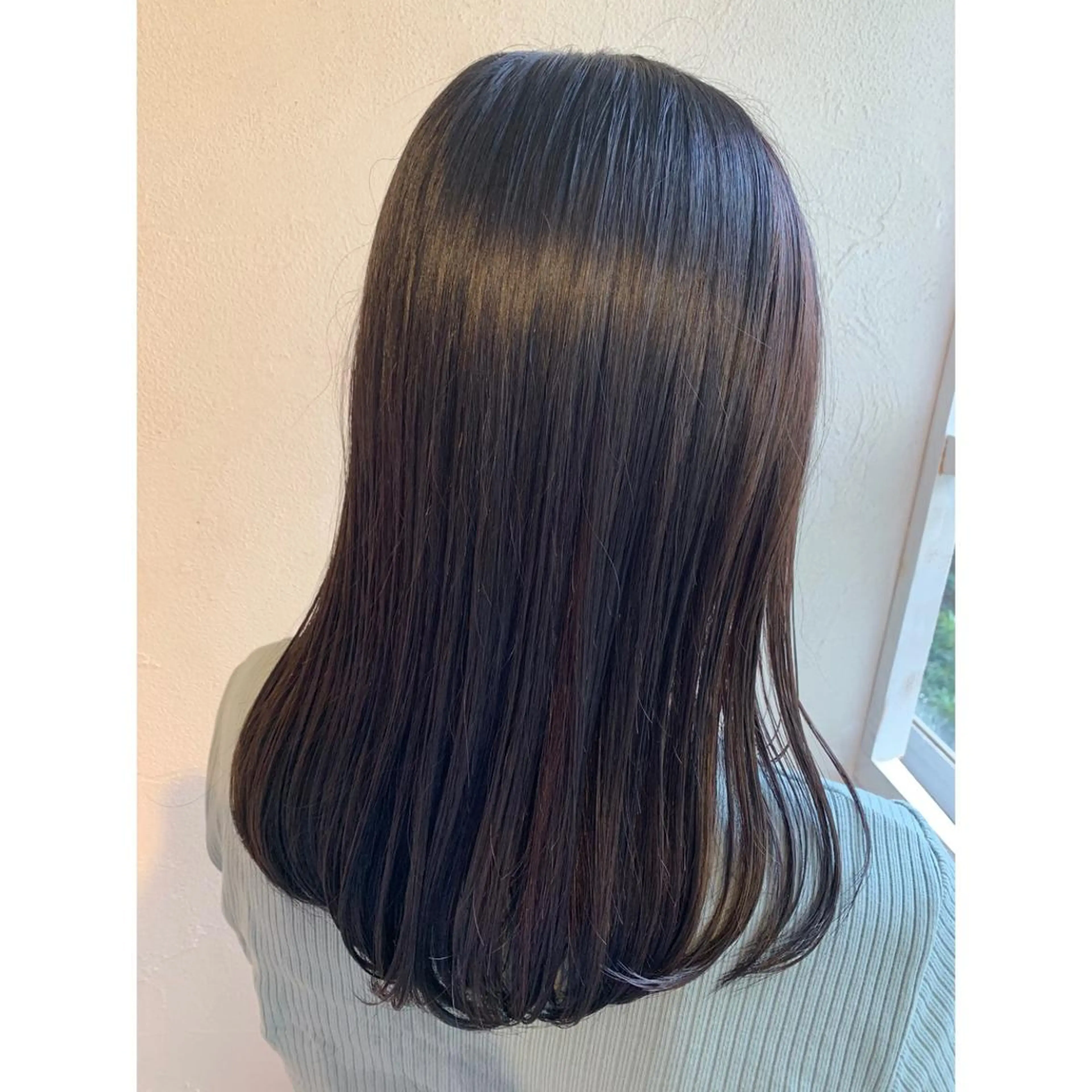 セミロング カラー ブラウンカラー ダークブラウン 🦋エクステ/透明感 カラー🦋宮川莉央のヘアスタイル