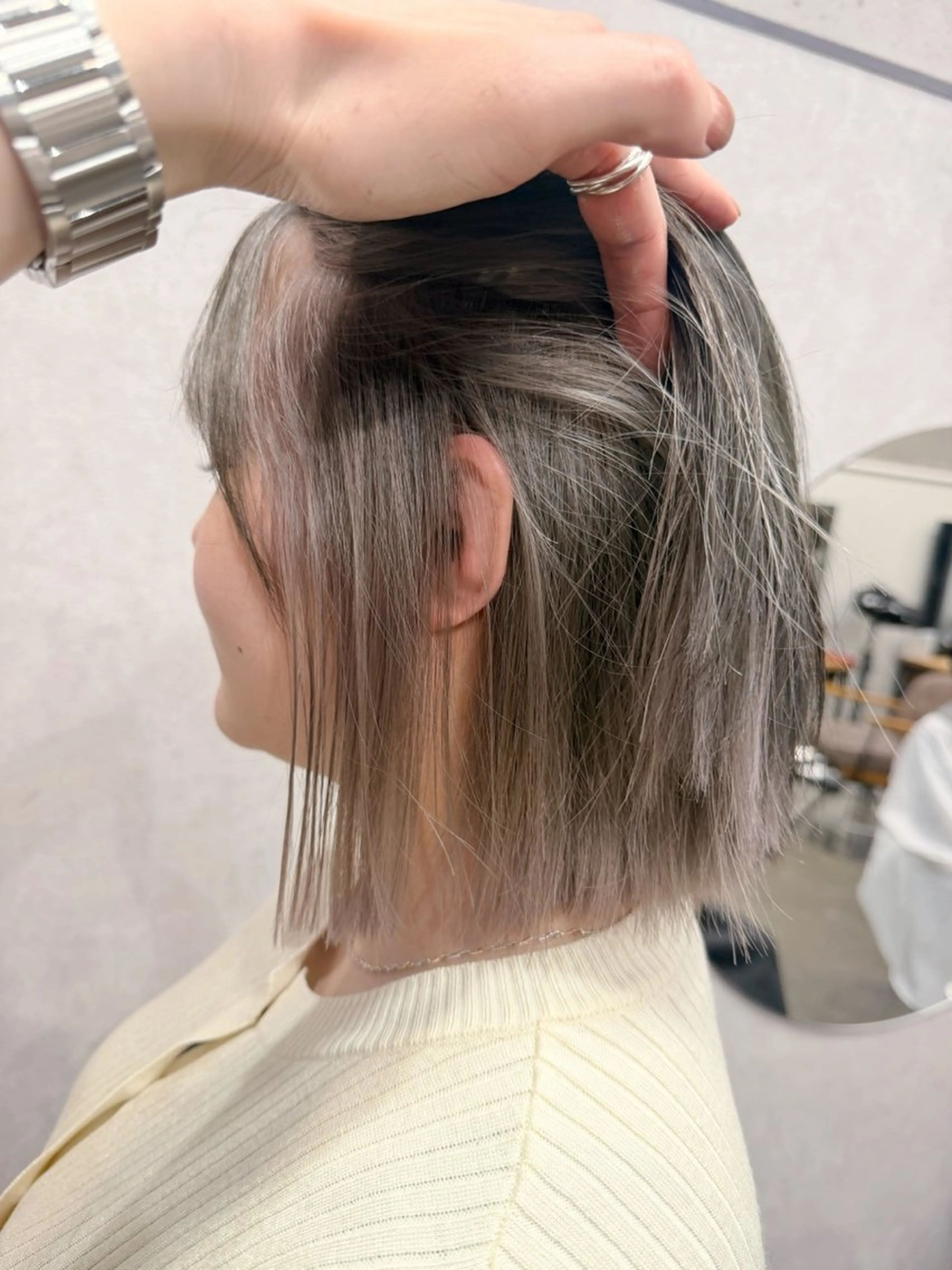 ミディアム カラー インナーカラー ヘアカラー トリートメント AiM 大名　似合わせカットのヘアスタイル