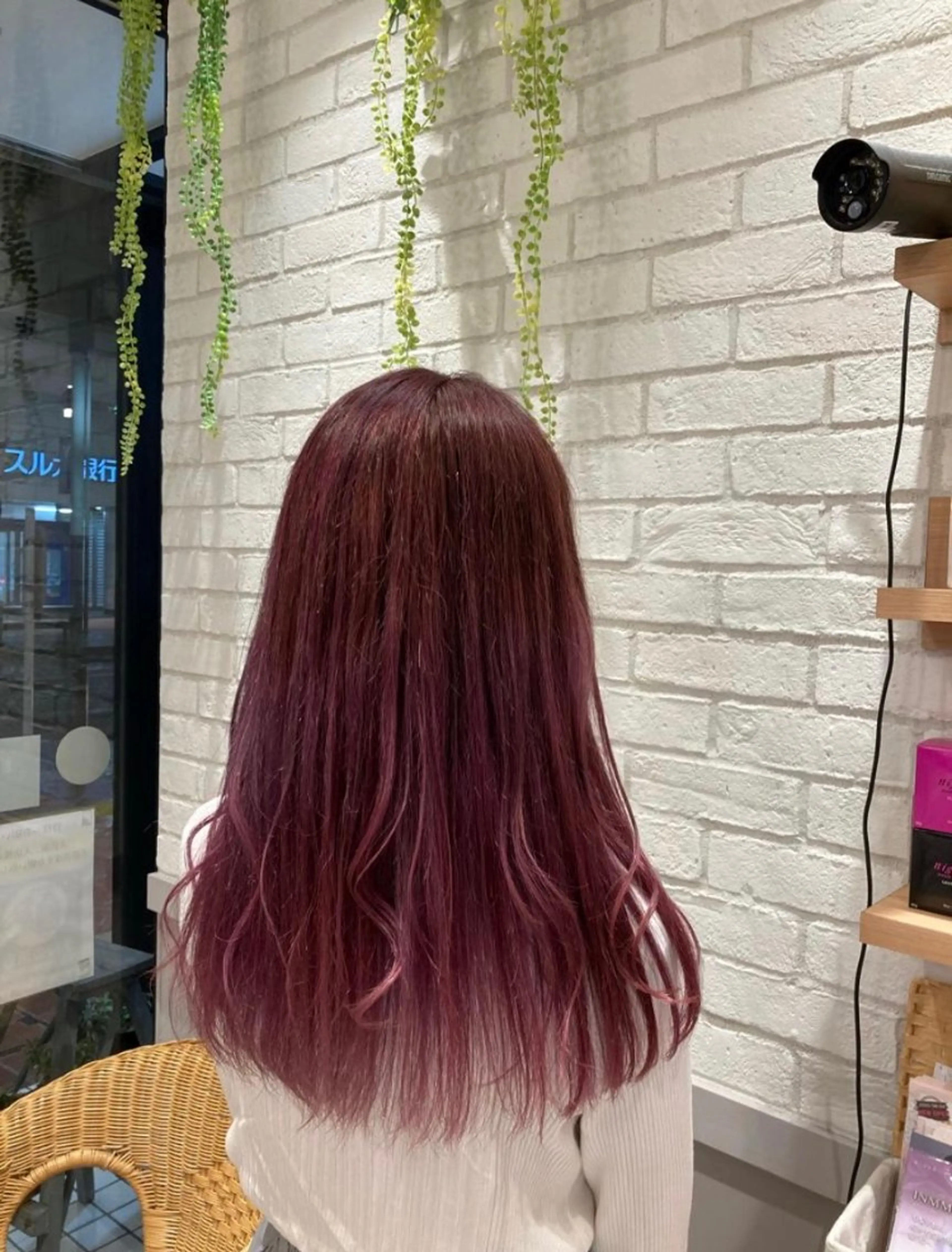 セミロング カラー ダブルカラー ツヤカラー3850 まいのヘアスタイル