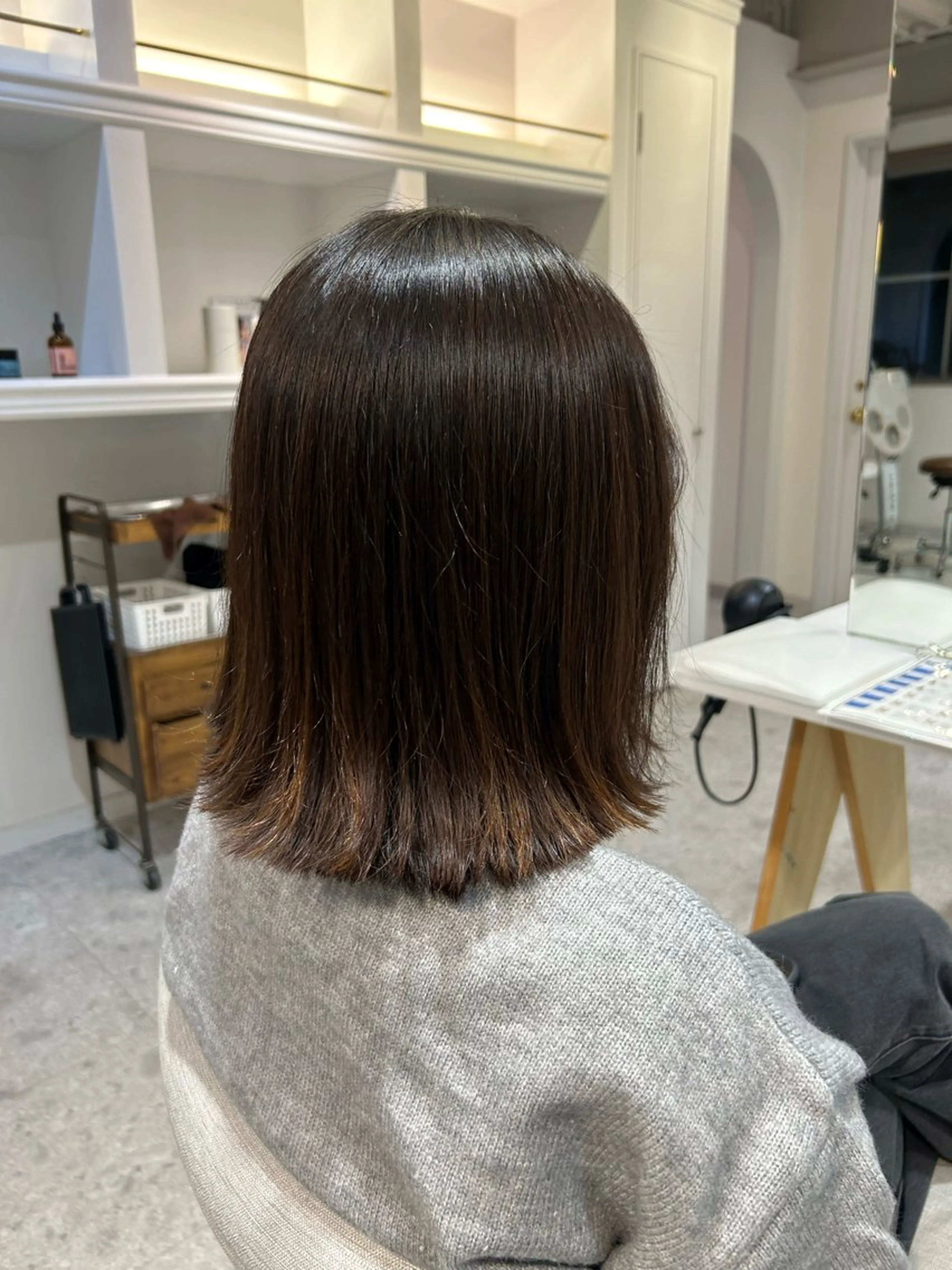 ミディアム ボブ カット 髪質改善／似合わせ ショート／芝　圭佑のヘアスタイル