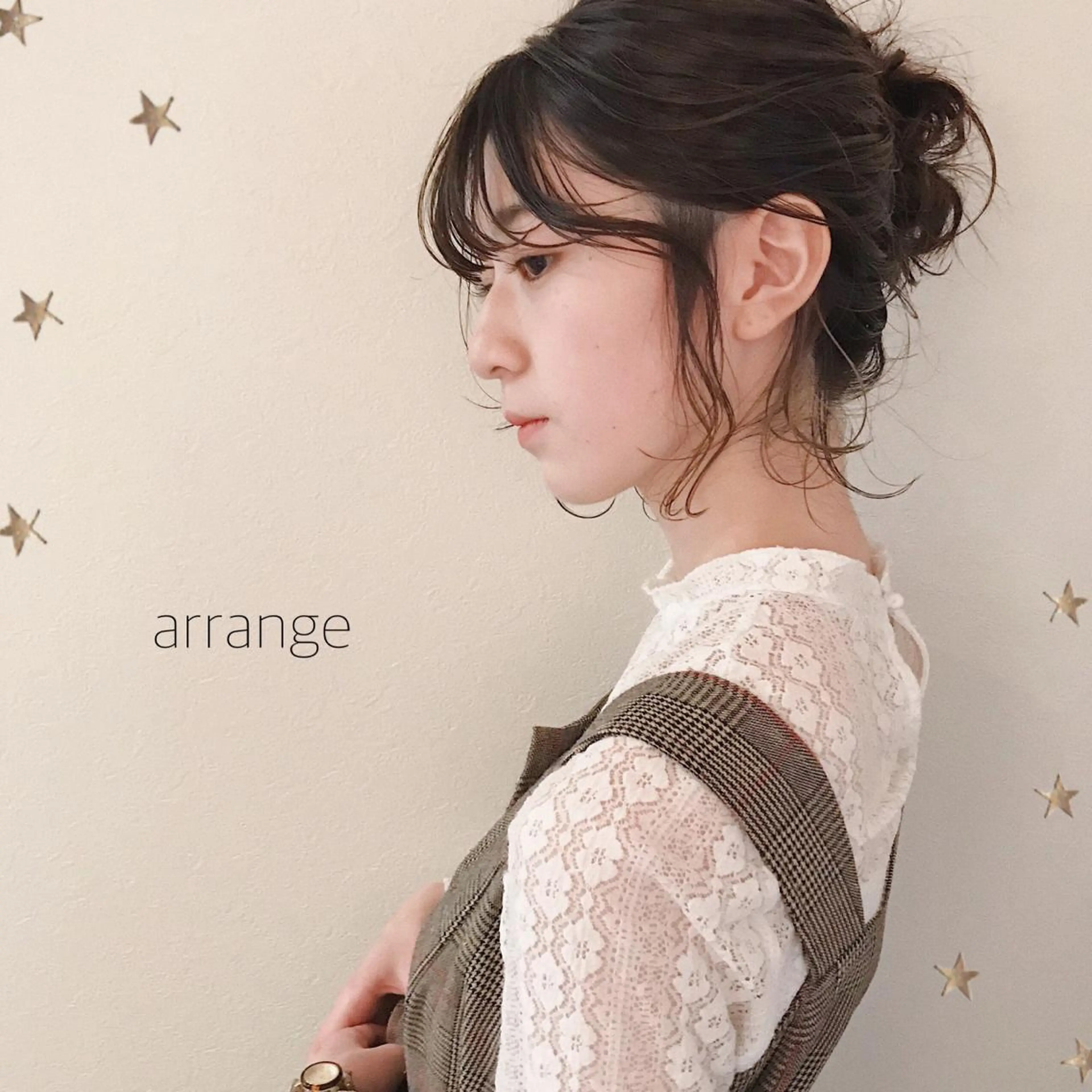 ミディアム ヘアアレンジ 市川 千夏のヘアスタイル