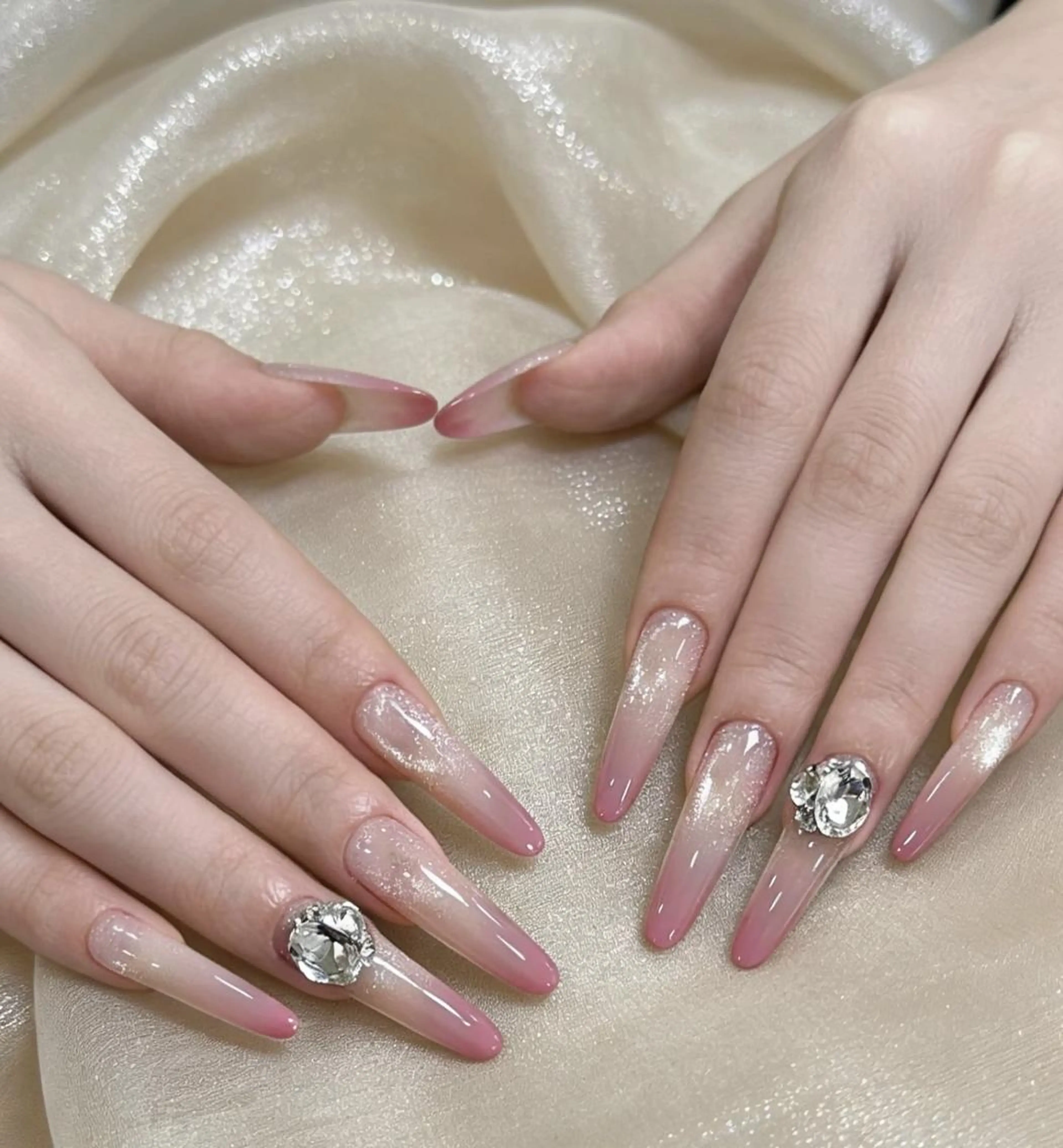 チップ長さだしNo.1/韓国／ワンホンネイル♪の写真