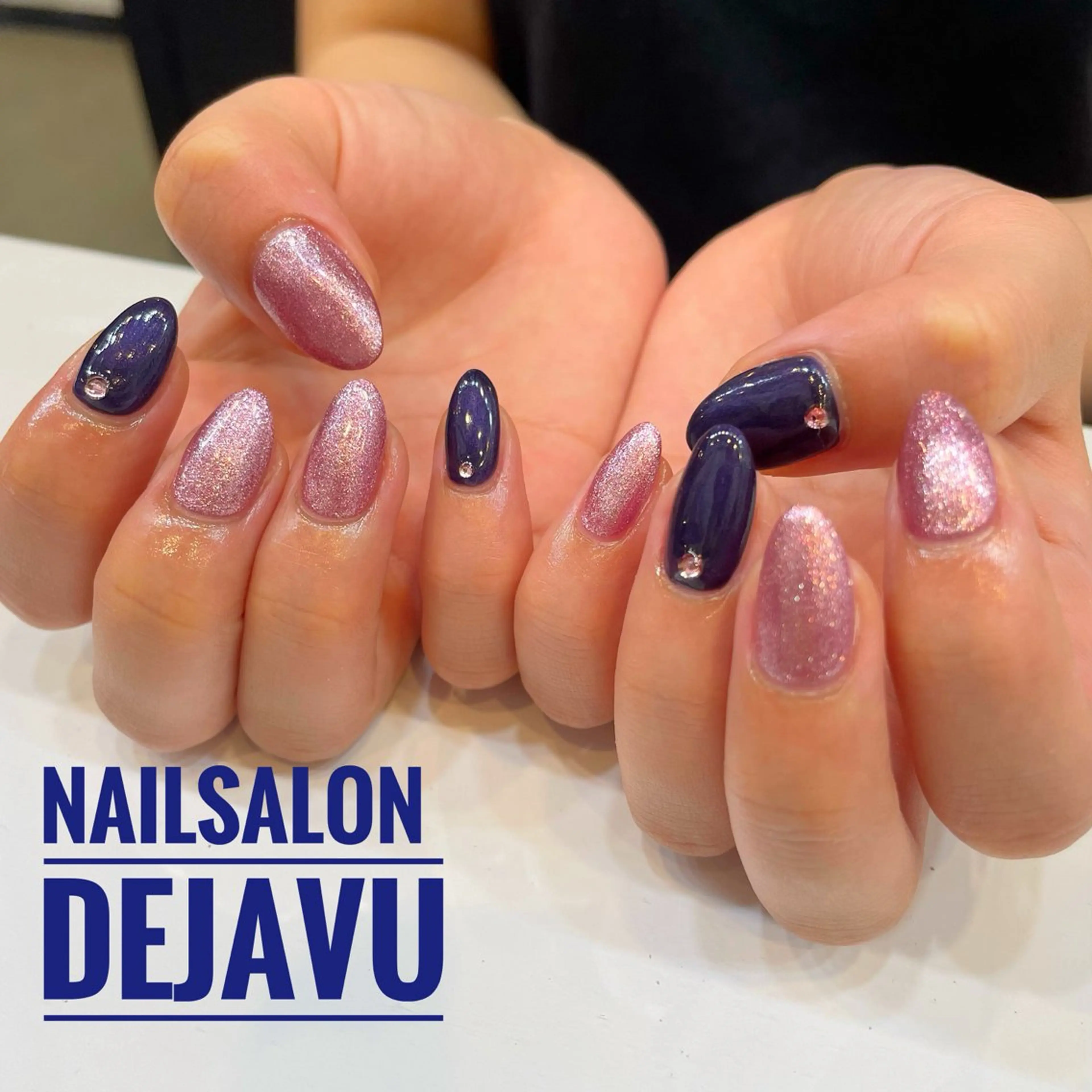 ネイル ストーンネイル ハンドネイル Nail salon Dejavu 🌿のネイルデザイン