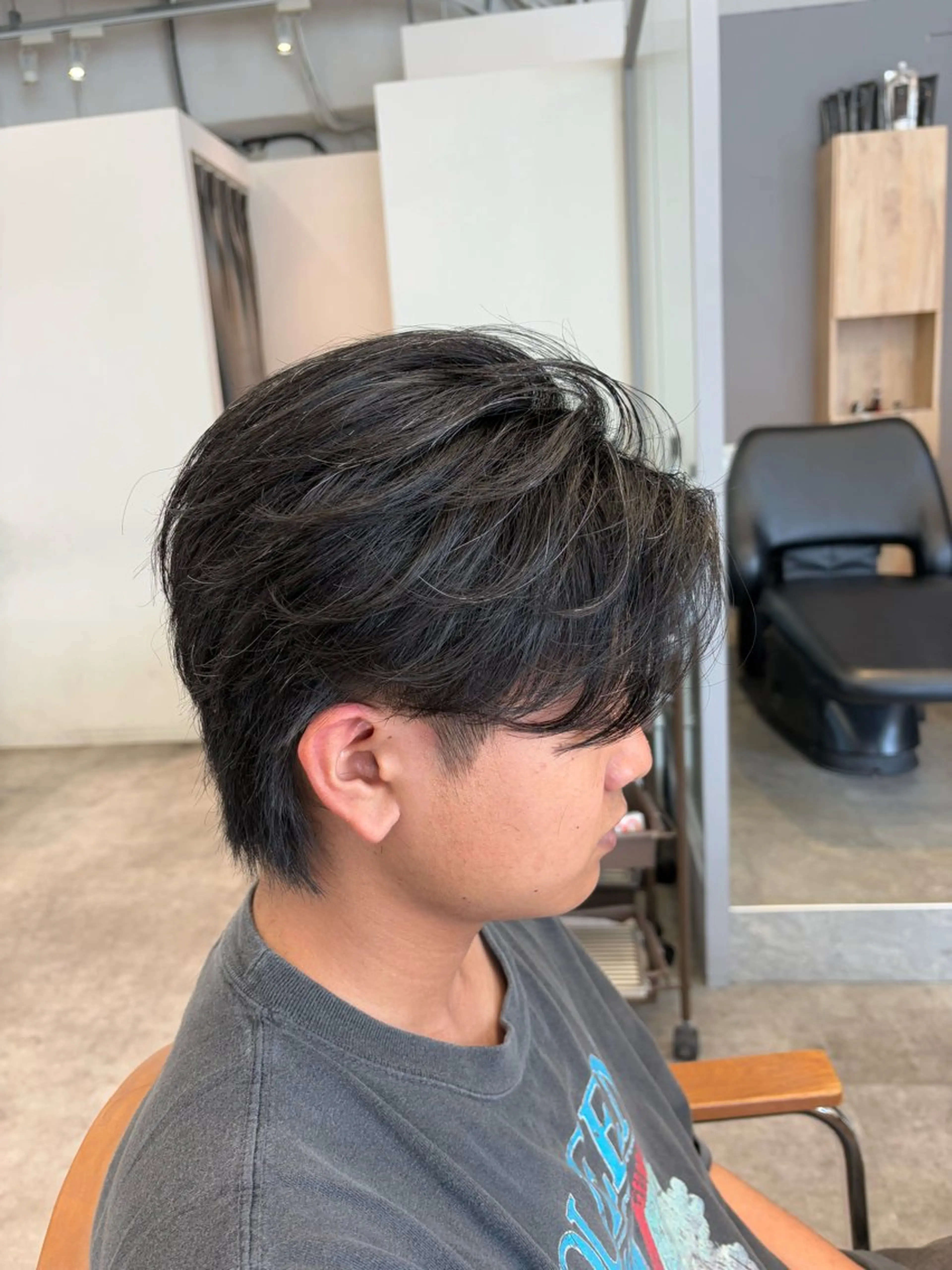 ショート メンズ センターパート カット 中島 耀一朗のヘアスタイル