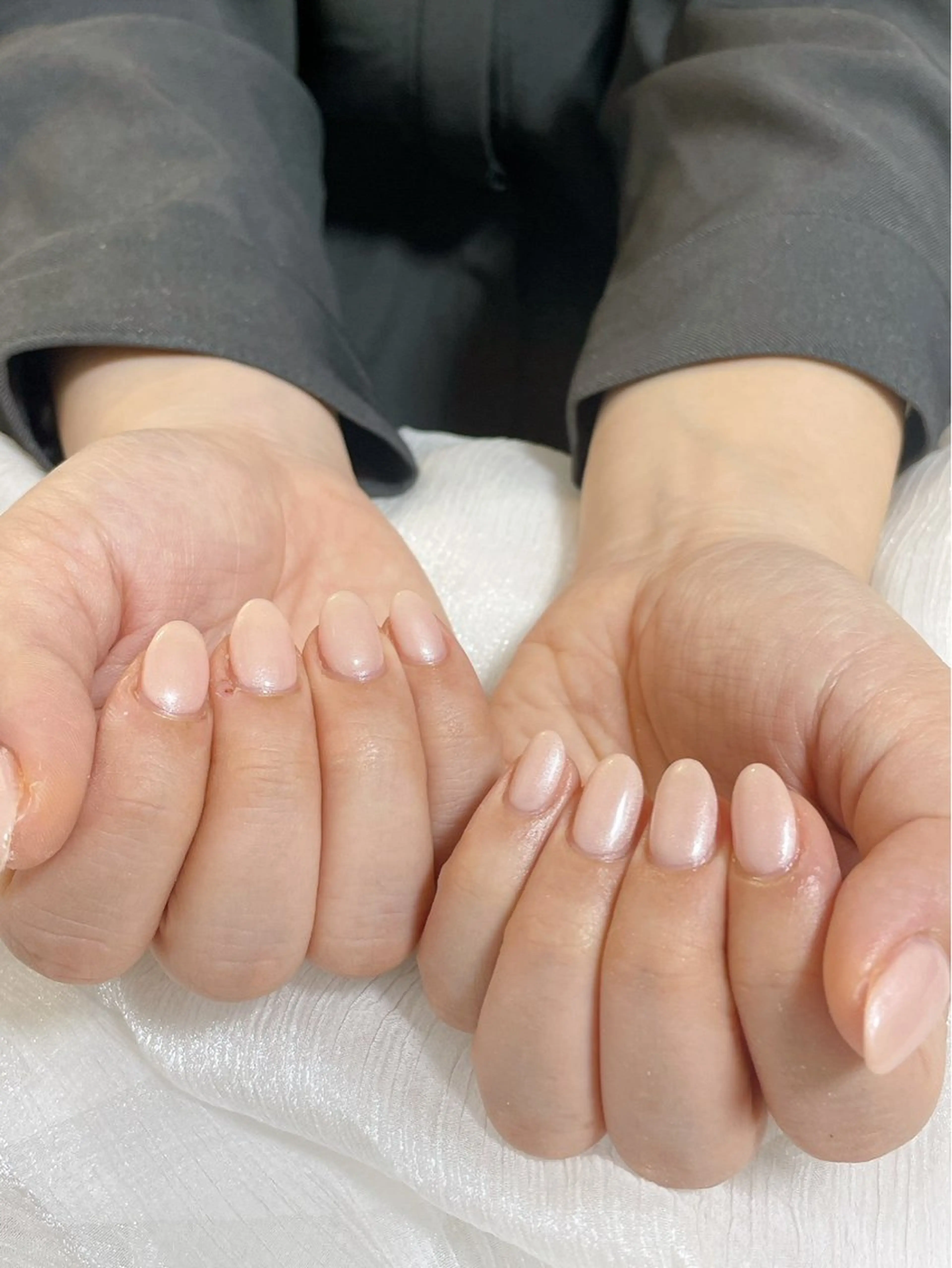 ネイル オーロラネイル ブルー フットネイル フレンチネイル ジェルネイル ハンドネイル kiki nail たまプラーザのネイルデザイン