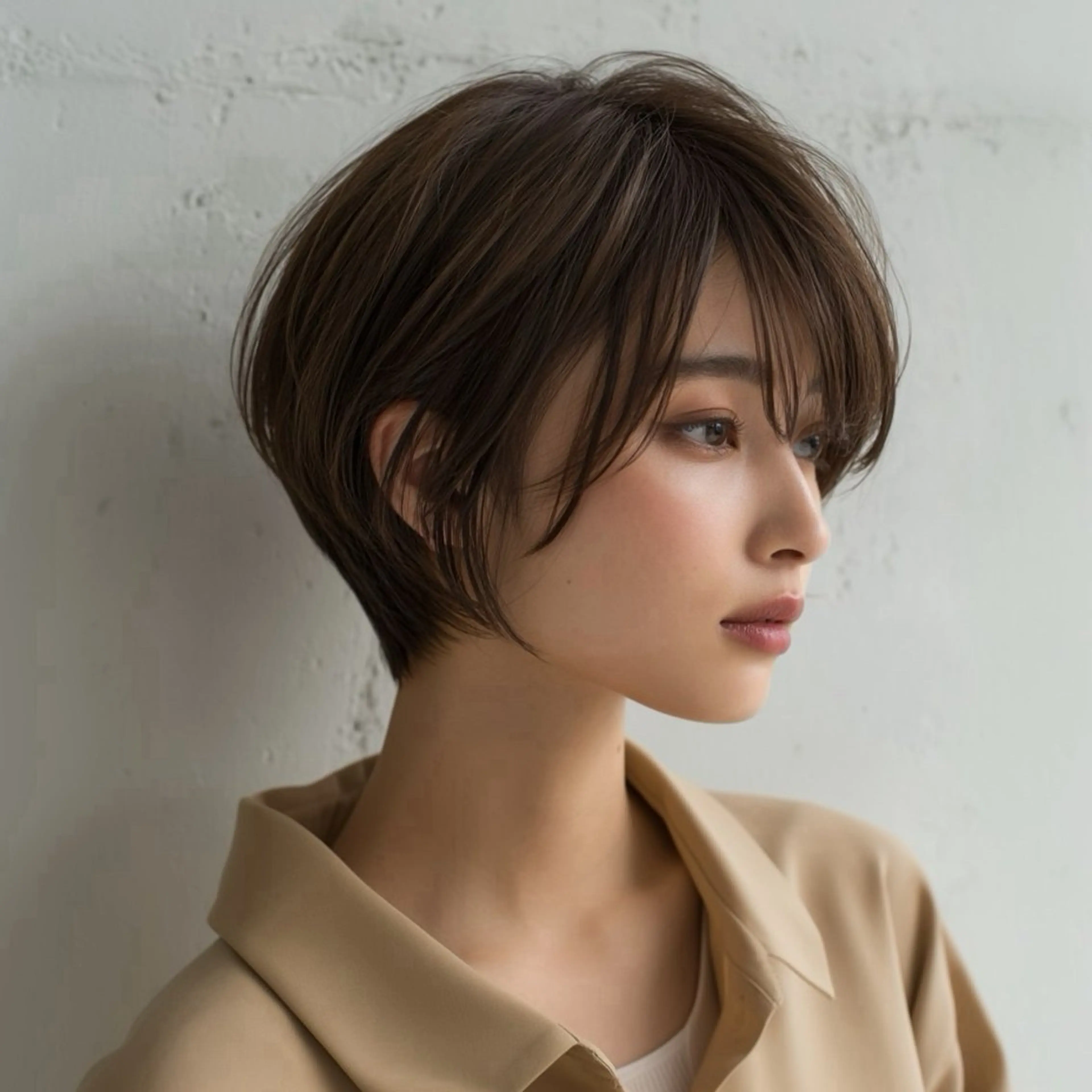 ショート ショートボブ 丸みショート ボブ 顔周りカット レイヤーカット カット ヘアカラー トリートメント ハピネスフィール宇治店所属・🌿京都丸みショート /小倉徒歩4分/多田のヘアスタイル