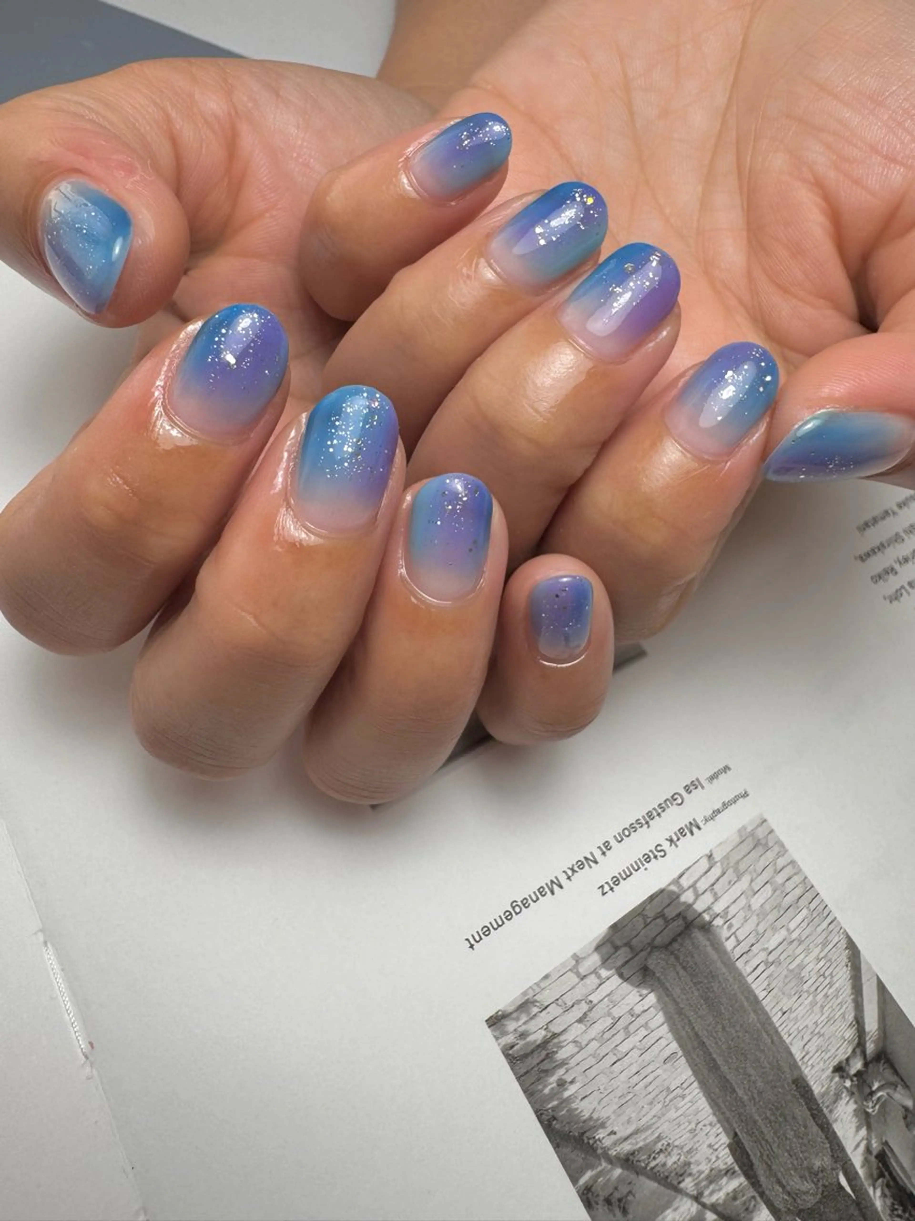 ネイル グラデーション ハンドネイル 白日-hakubi nail-のネイルデザイン
